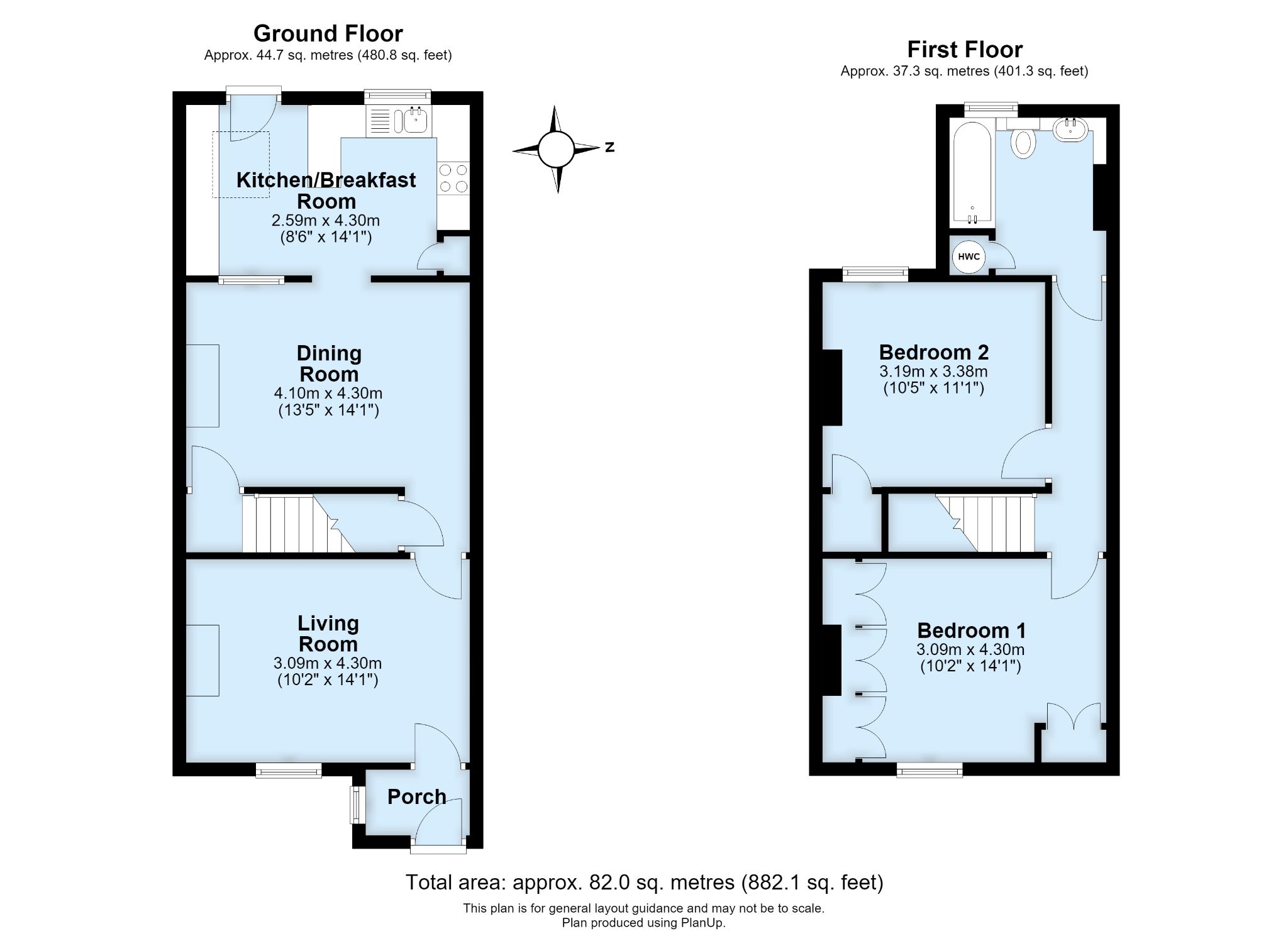 2 bedroom mid terraced house For Sale in Sevenoaks - Floorplan 1
