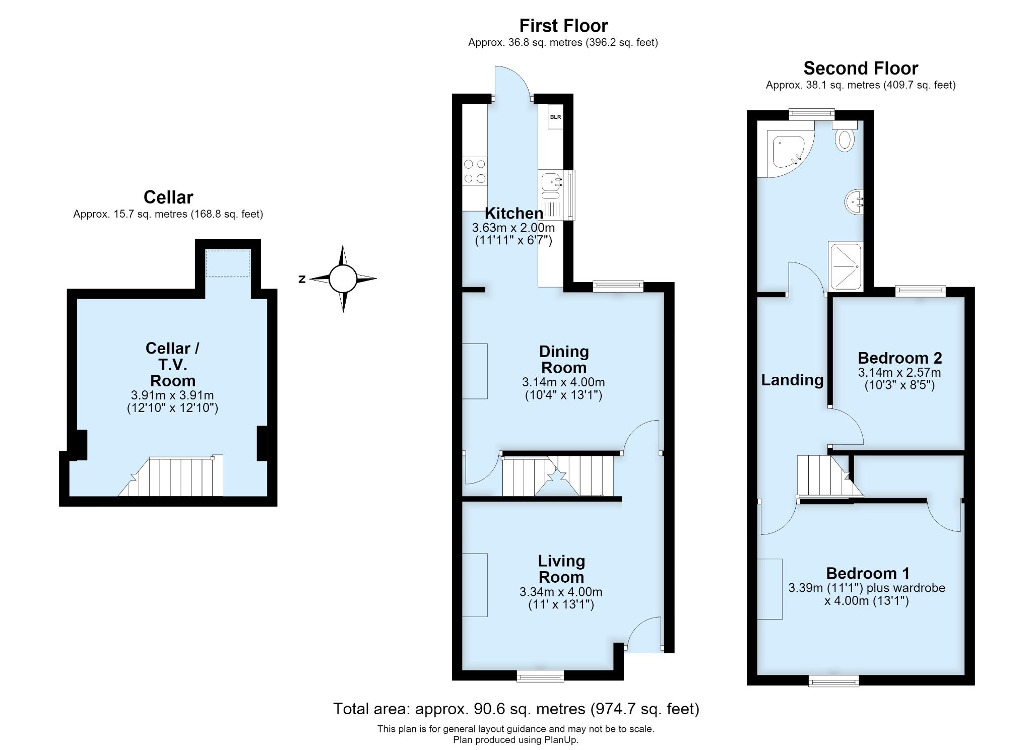 2 bedroom mid terraced house For Sale in Sevenoaks - Floorplan 1