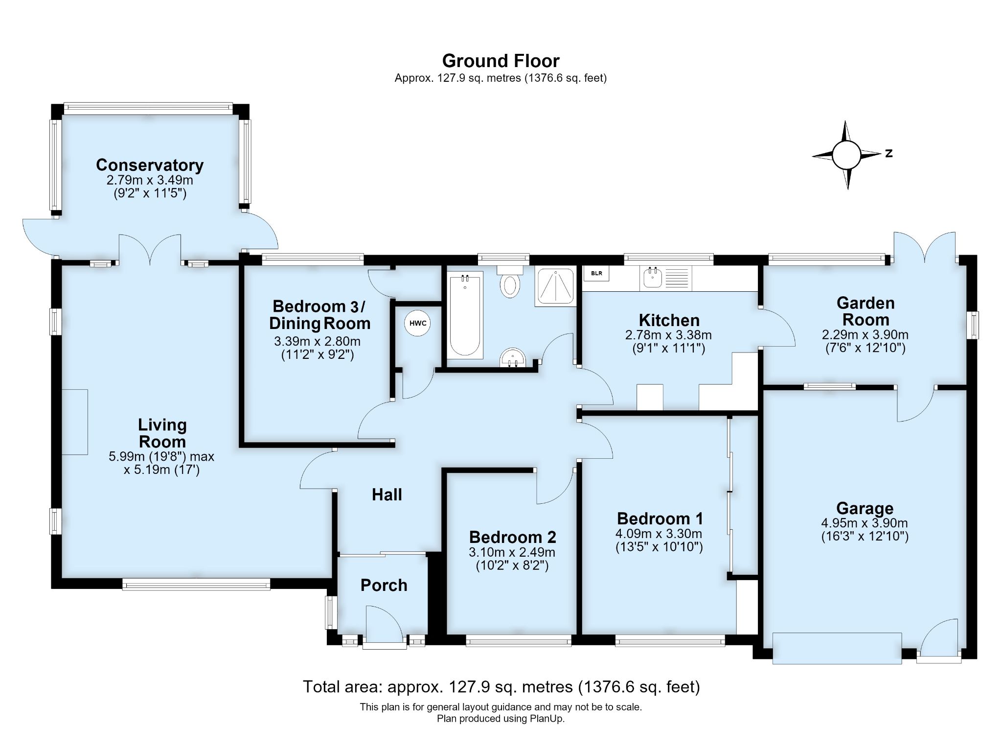 3 bedroom detached bungalow For Sale in Sevenoaks - Floorplan 1