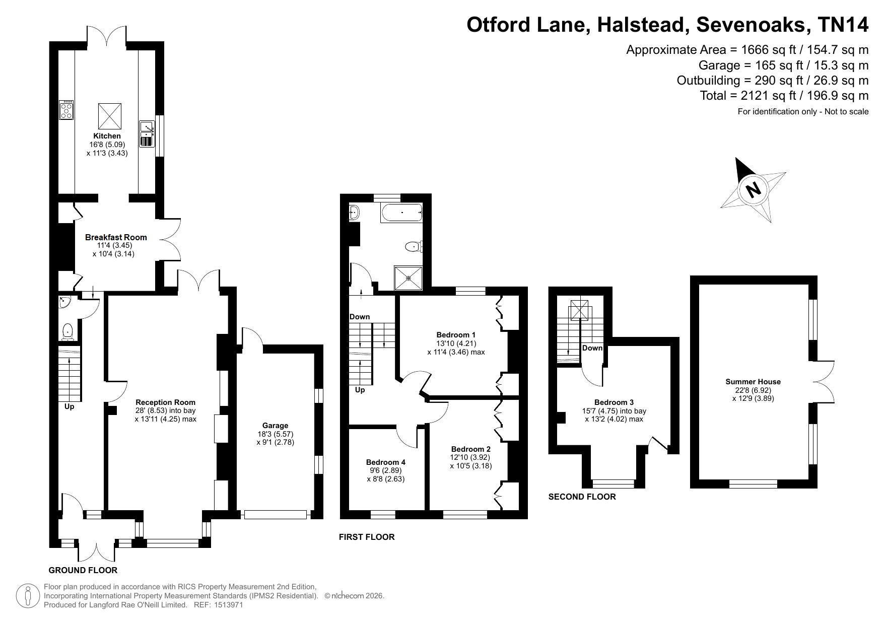 4 bedroom semi-detached house For Sale in Sevenoaks - Floorplan 1