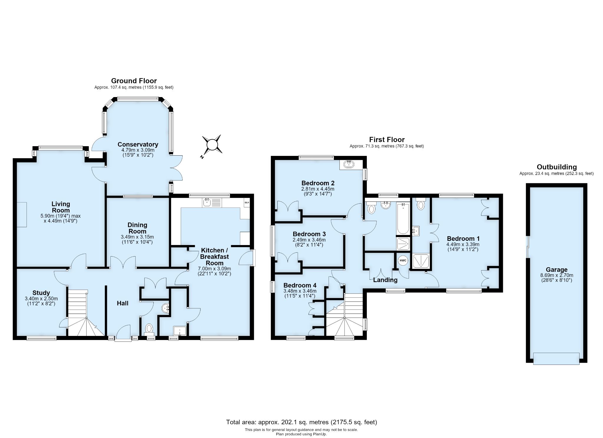 4 bedroom detached house For Sale in Sevenoaks - Floorplan 1