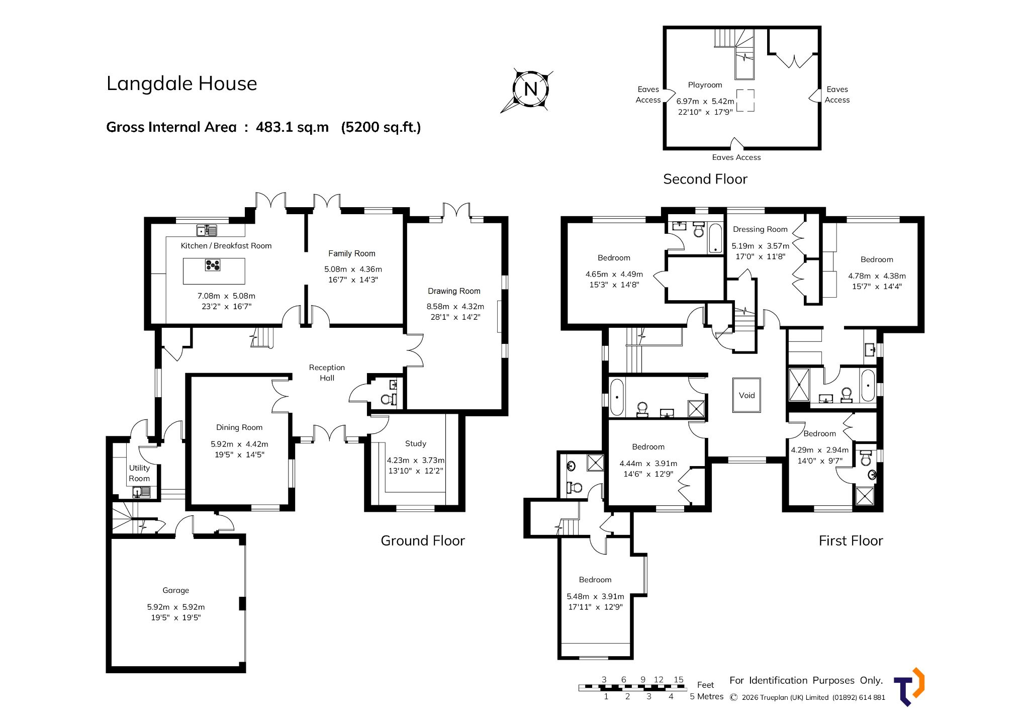 5 bedroom detached house For Sale in Sevenoaks - Floorplan 1