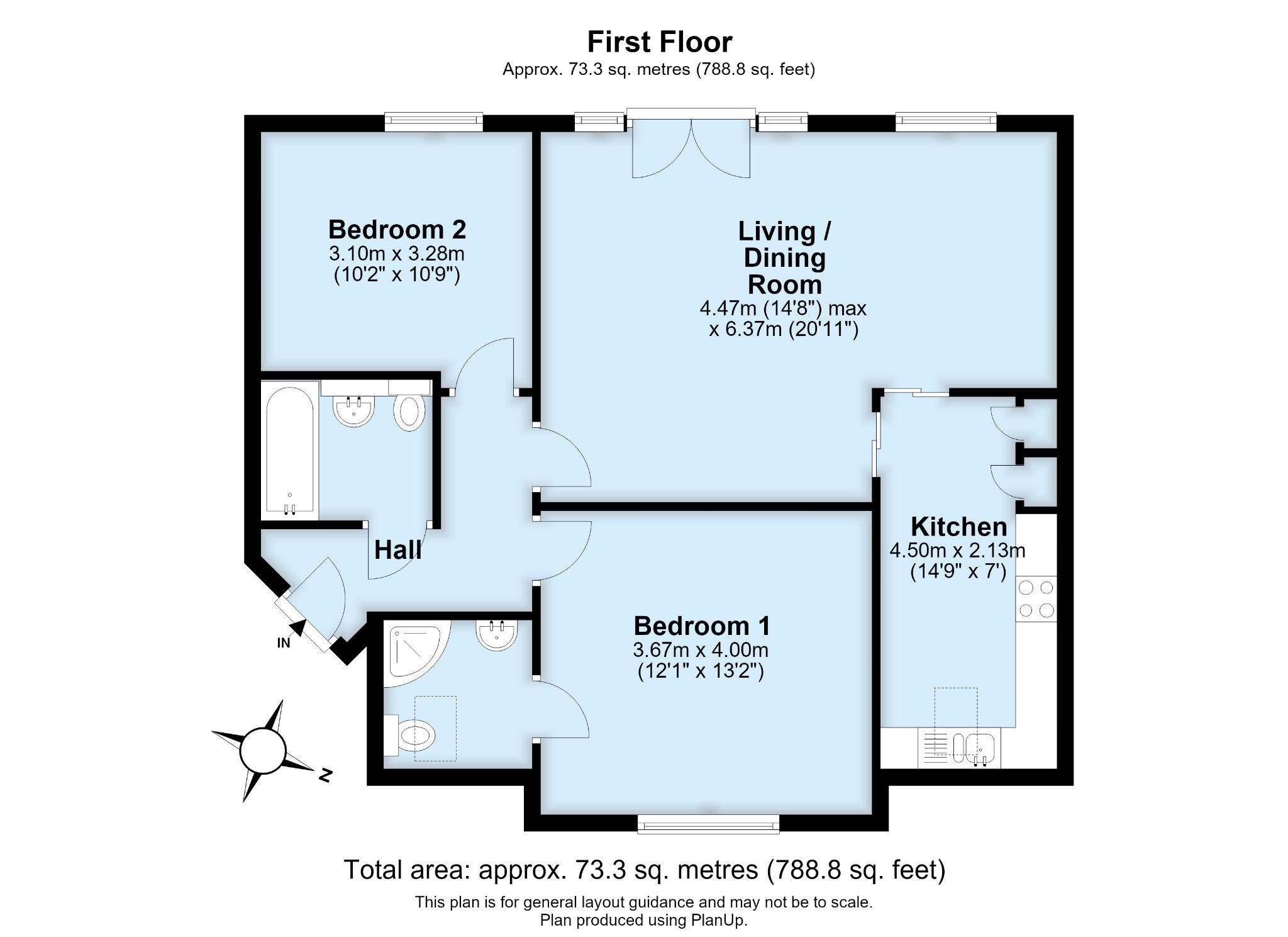 2 bedroom apartment For Sale in Sevenoaks - Floorplan 1