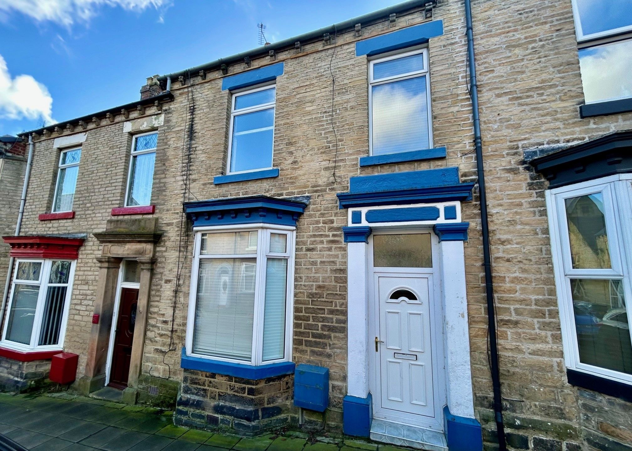 3 bedroom mid terraced house SSTC in Bishop Auckland - Front Elevation.