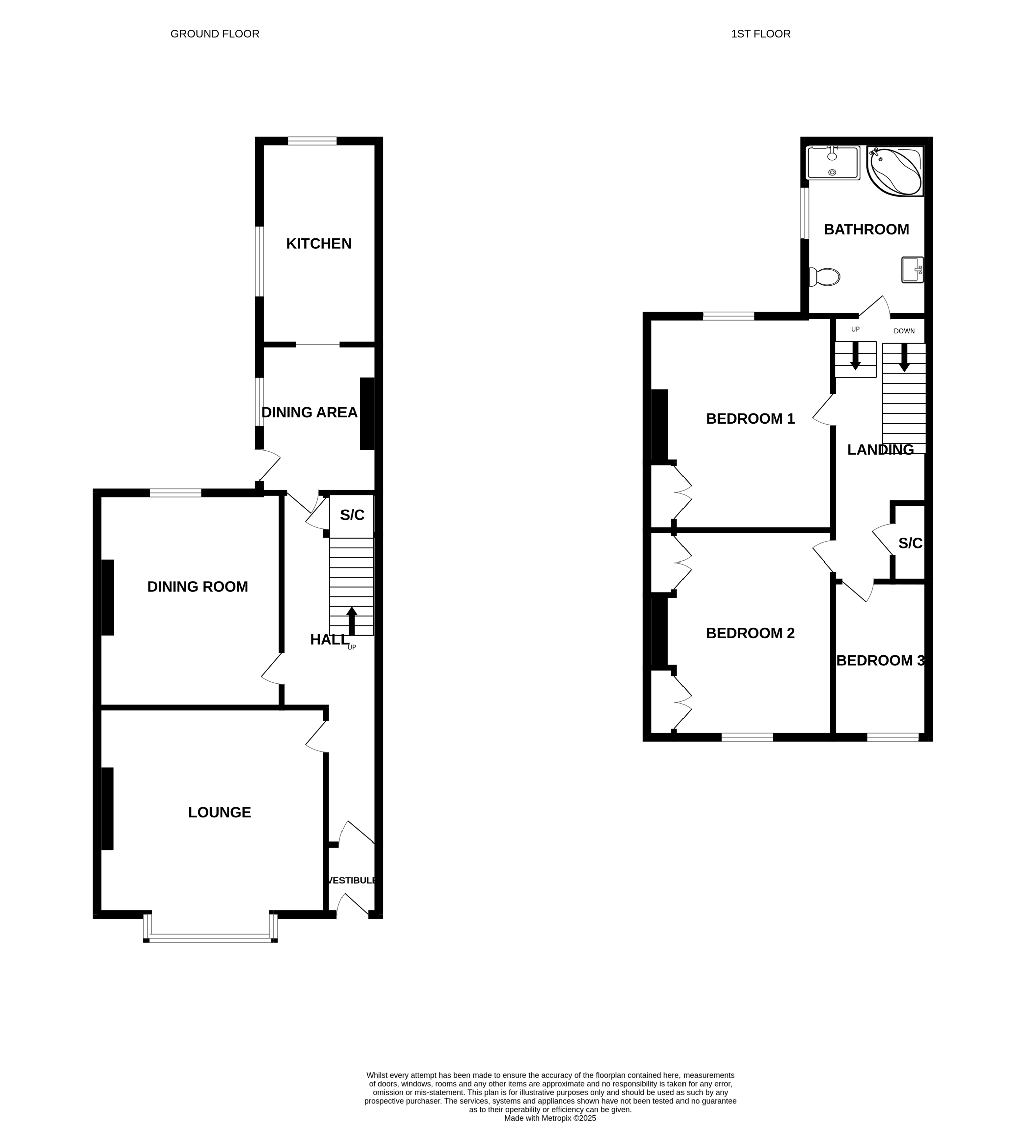 3 bedroom mid terraced house SSTC in Bishop Auckland - Floorplan 1.