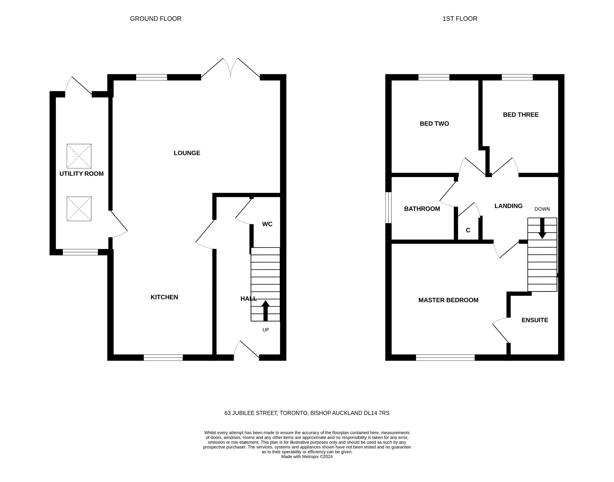3 bedroom end terraced house Sale Agreed in Bishop Auckland - Floorplan 1.