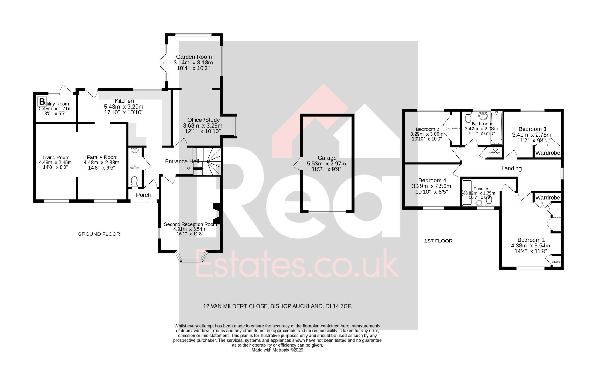 4 bedroom detached house Sale Agreed in Bishop Auckland - Floorplan 1.