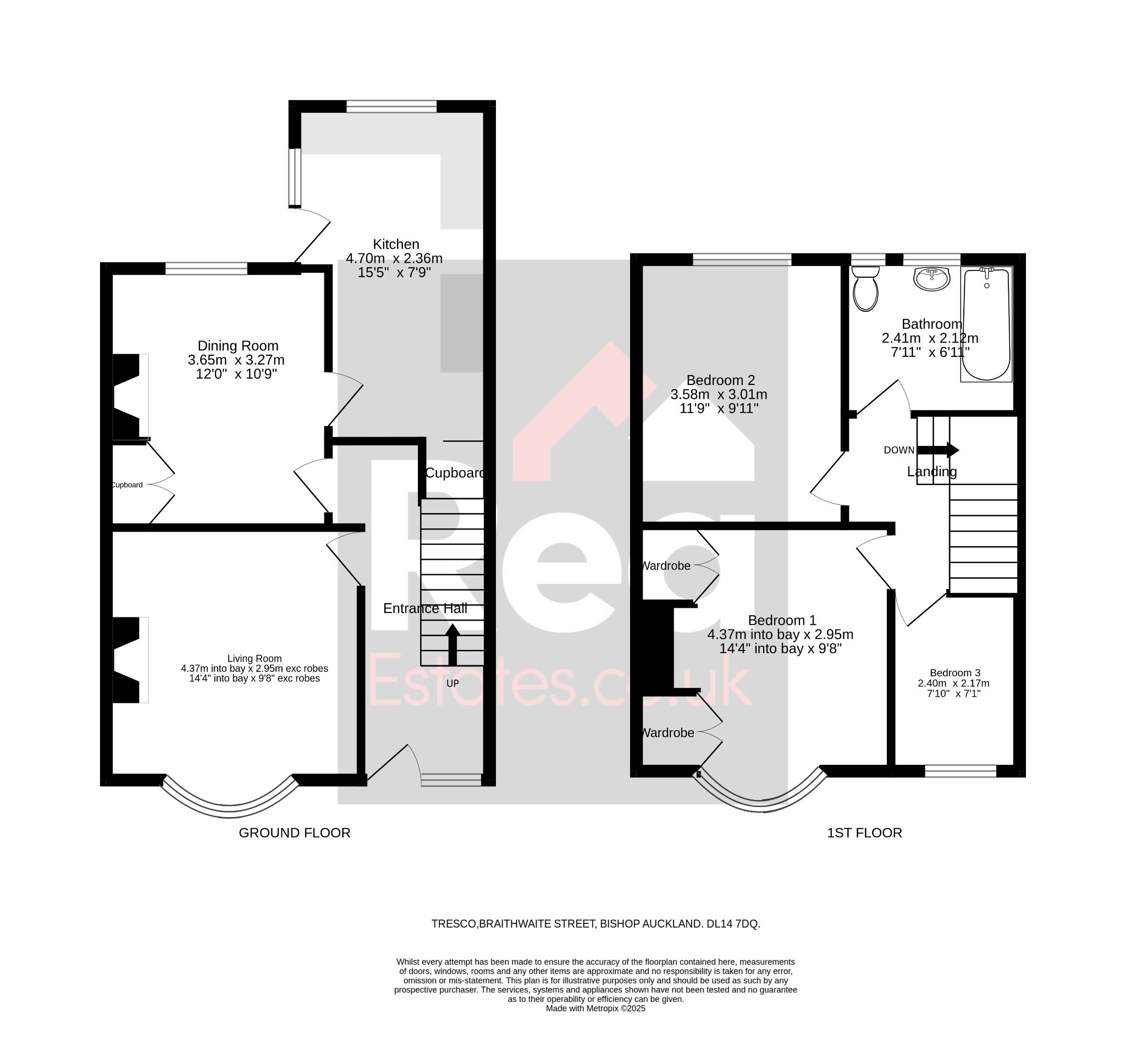 3 bedroom mid terraced house Sale Agreed in Bishop Auckland - Floorplan 1.