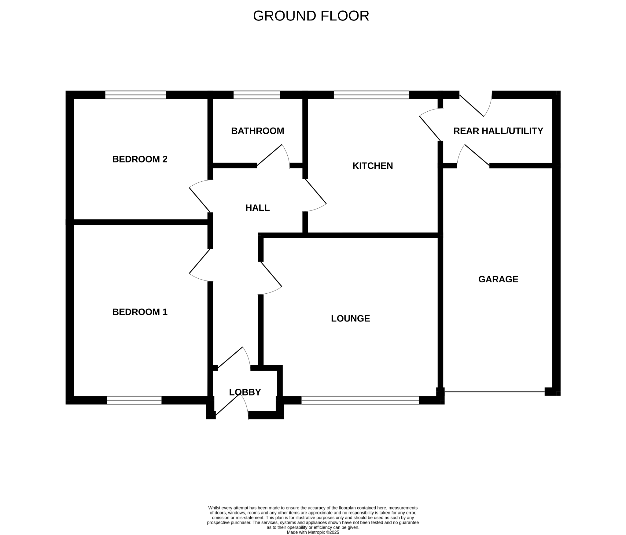 2 bedroom detached bungalow SSTC in Bishop Auckland - Floorplan 1.