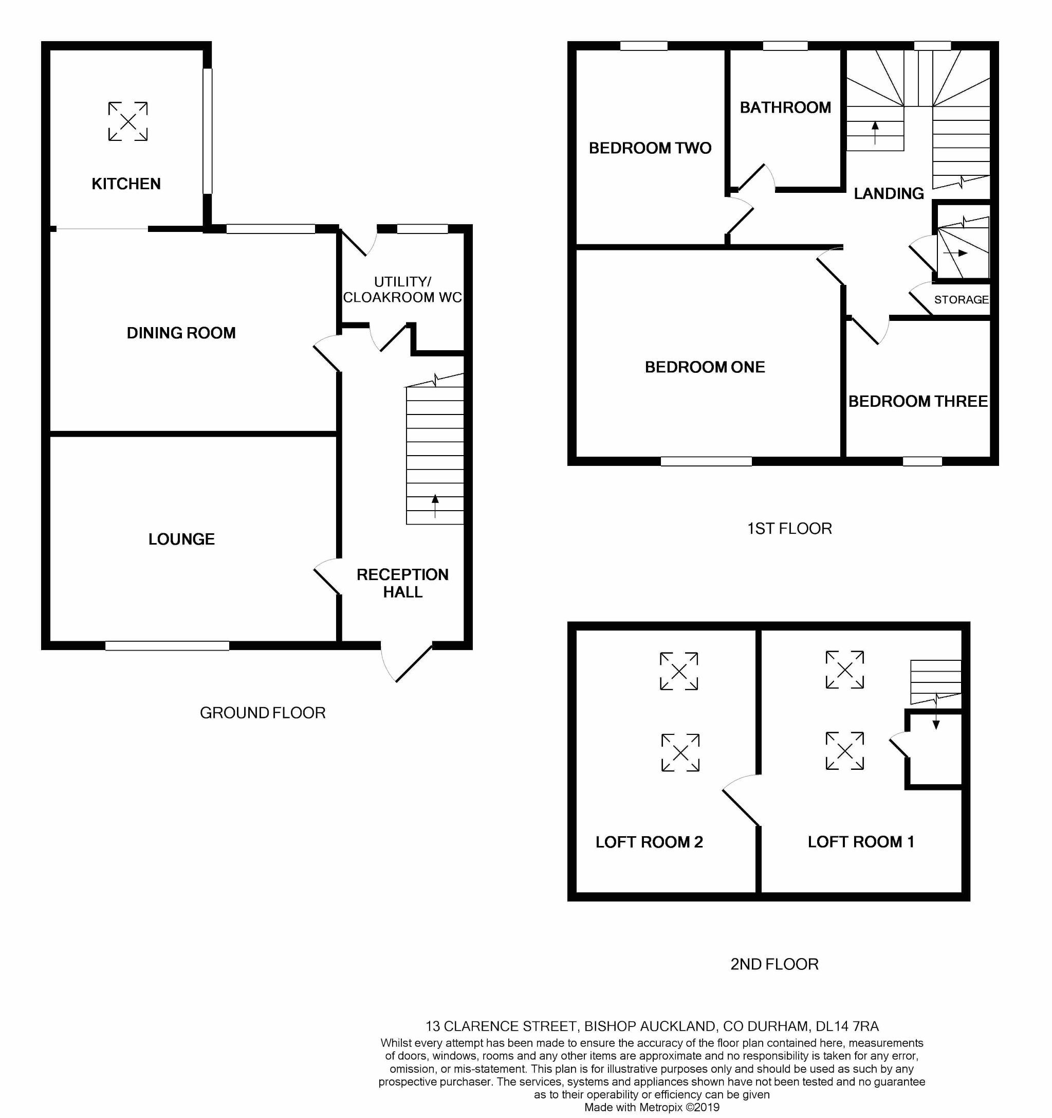 3 bedroom mid terraced house SSTC in Bishop Auckland - Floorplan 1.