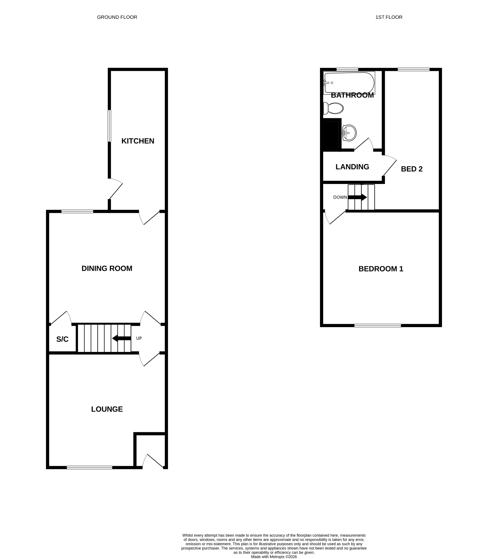 2 bedroom end terraced house Sale Agreed in Bishop Auckland - Floorplan 1.