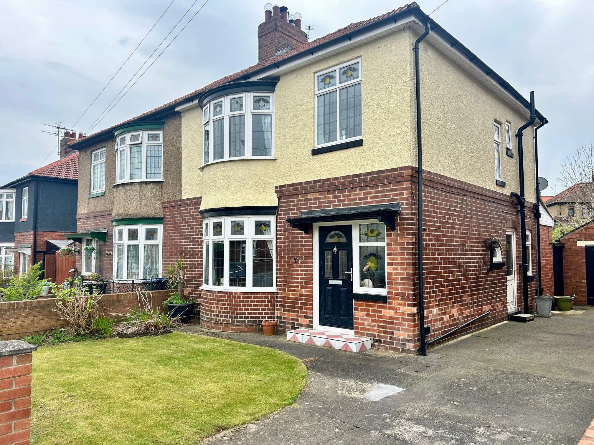 3 bedroom semi-detached house SSTC in Bishop Auckland - Front Elevation.