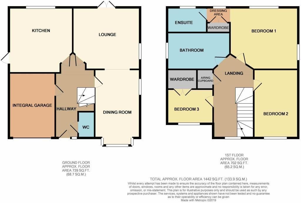 3 bedroom detached house Sale Agreed in Shildon - Floorplan 1.