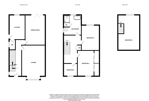 4 bedroom semi-detached house For Sale in Crook - Floorplan 1.