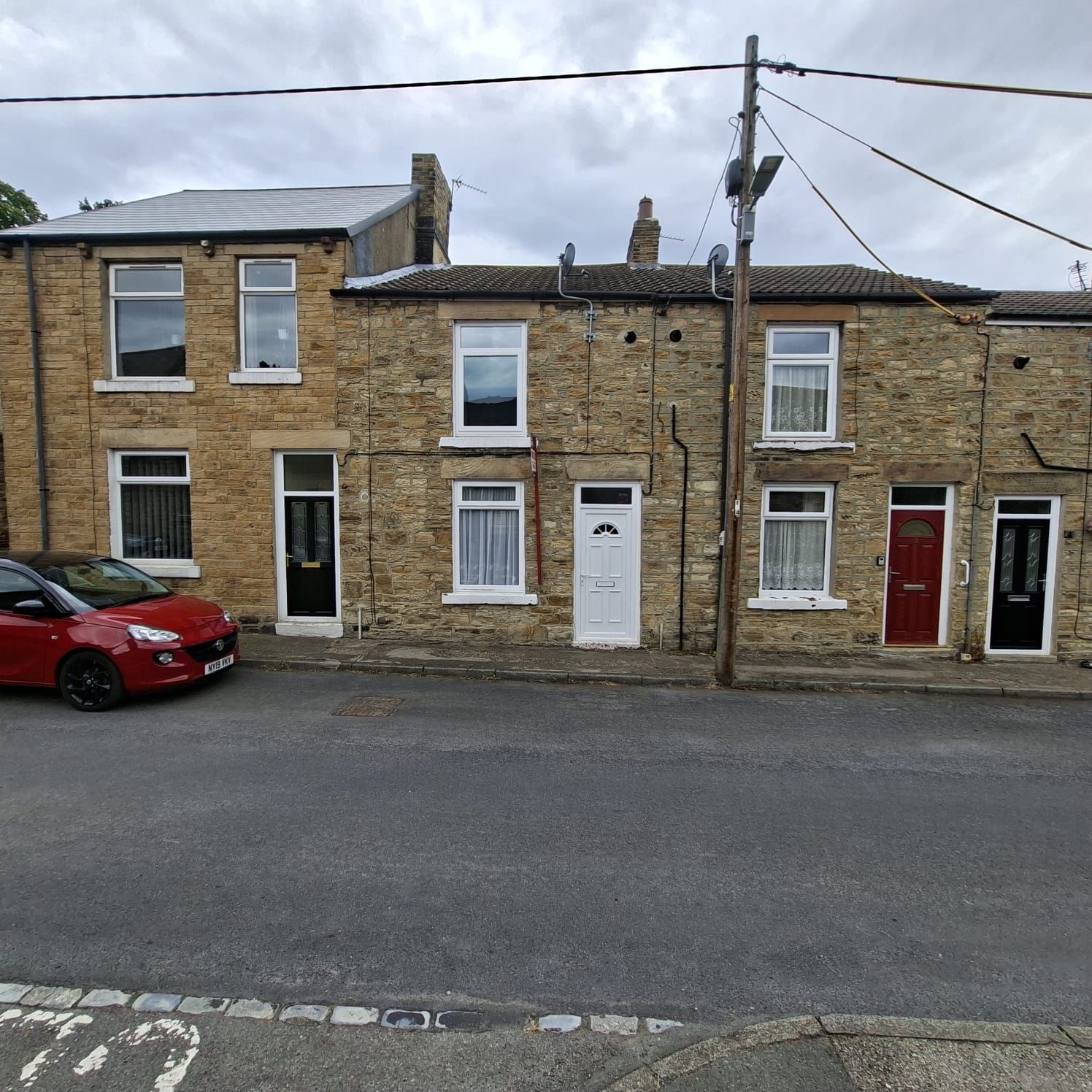 3 bedroom mid terraced house For Sale in Crook - Front Elevation.