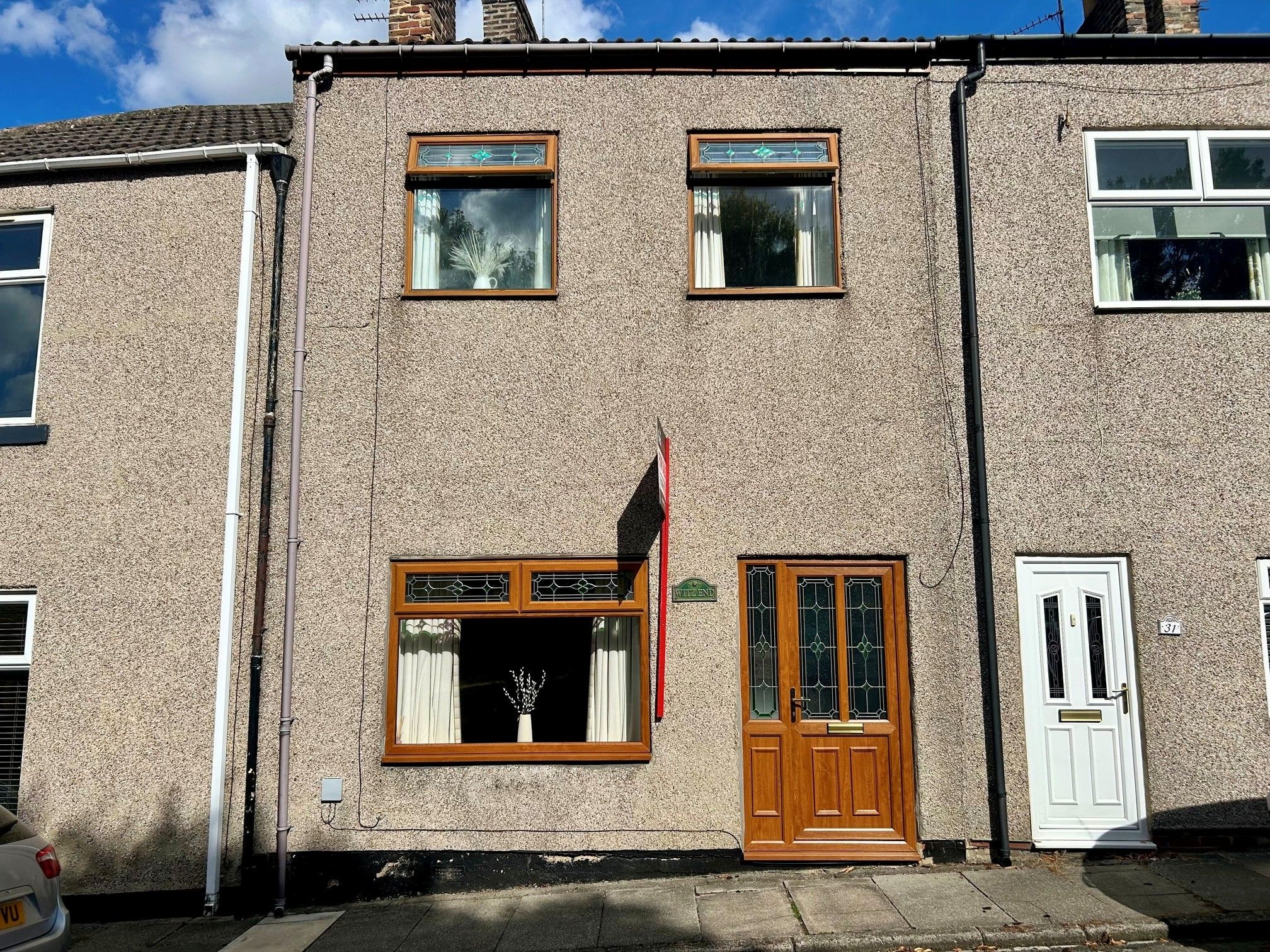 3 bedroom mid terraced house For Sale in Witton Park, Bp. Auckland - Front Elevation.