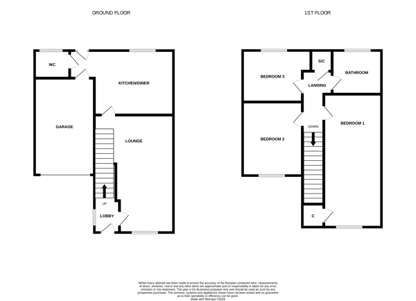 3 bedroom semi-detached house Sale Agreed in Bishop Auckland - Floorplan 1.