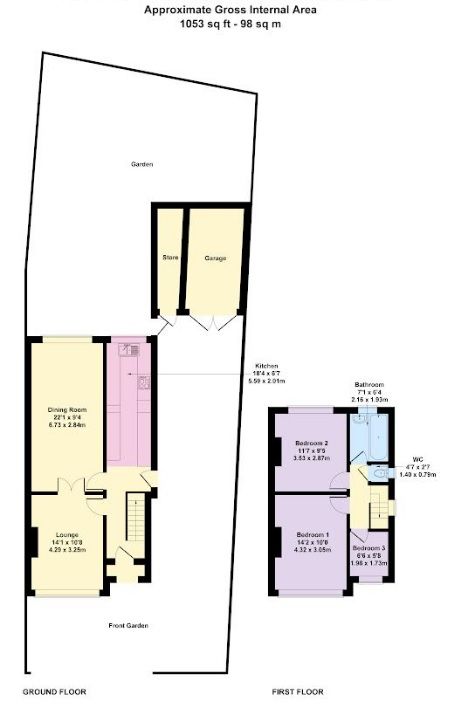 3 bedroom semi-detached house SSTC in Bradford - Floorplan 1.