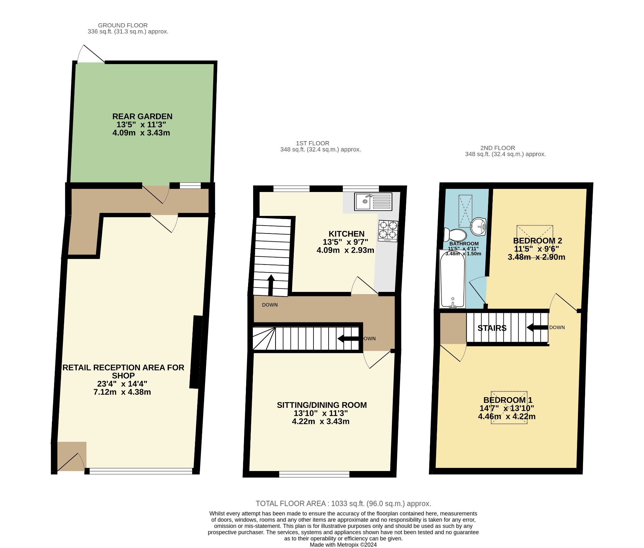 Mid Terraced House For Sale in Bradford - Floorplan 1.