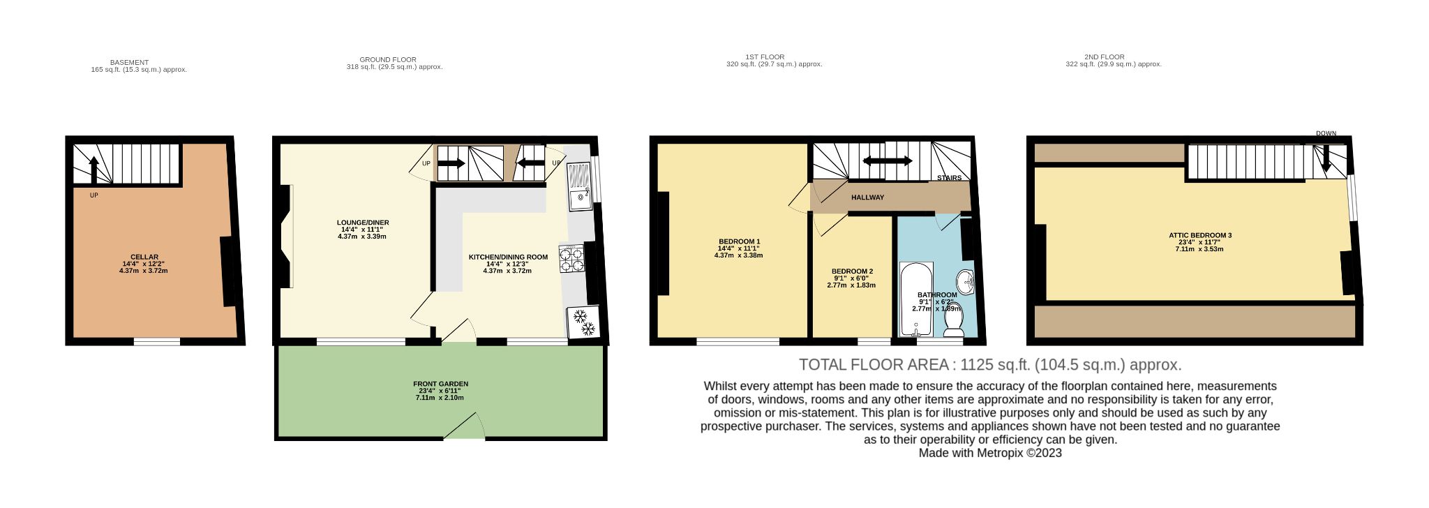 3 bedroom end terraced house Sold in Bradford - Floorplan 1.