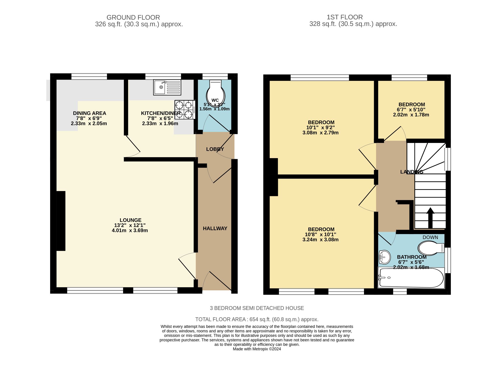 3 bedroom mid terraced house Sold in Bradford - Floorplan 1.