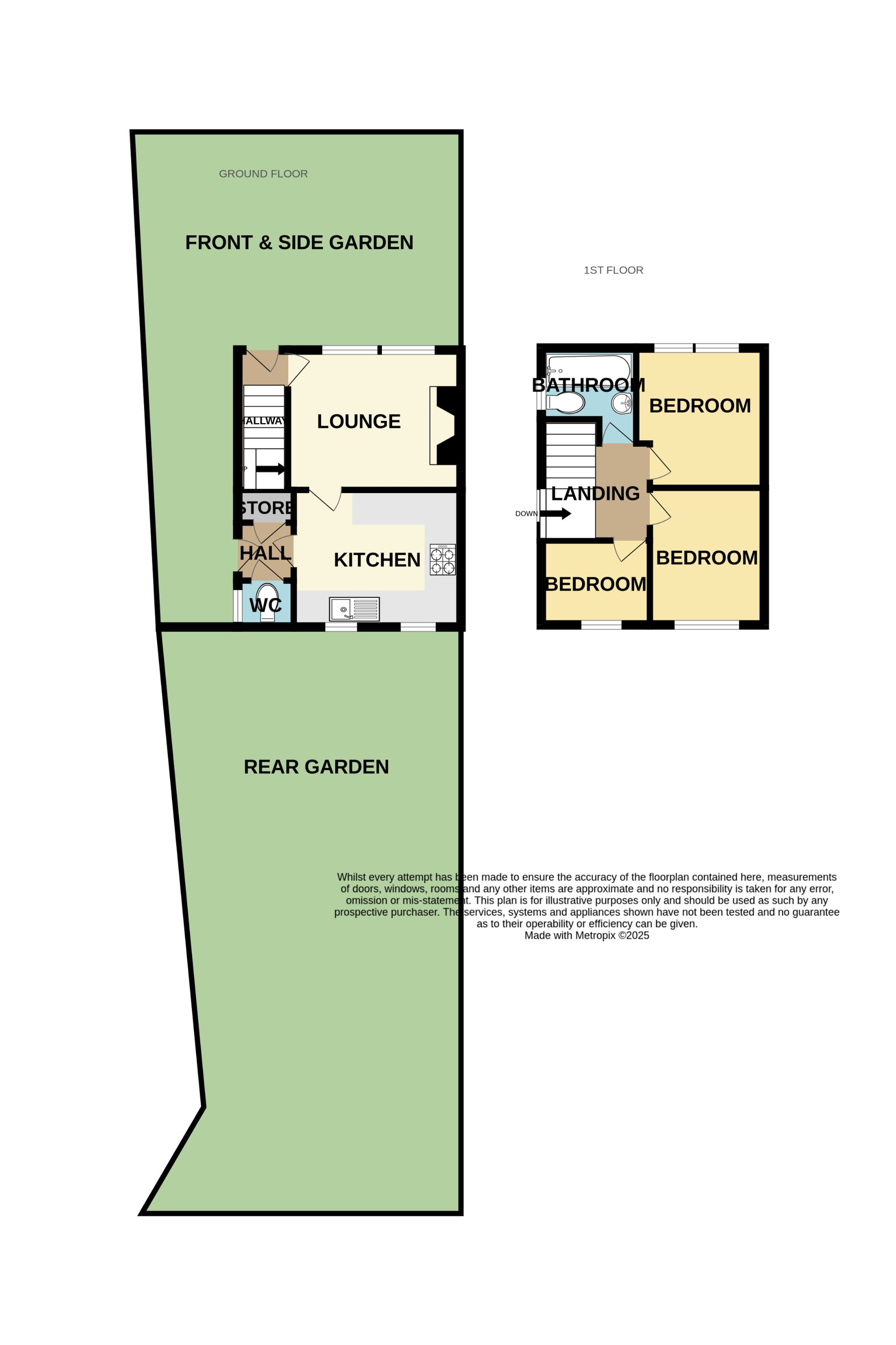 3 bedroom semi-detached house SSTC in Bradford - Floorplan 1.