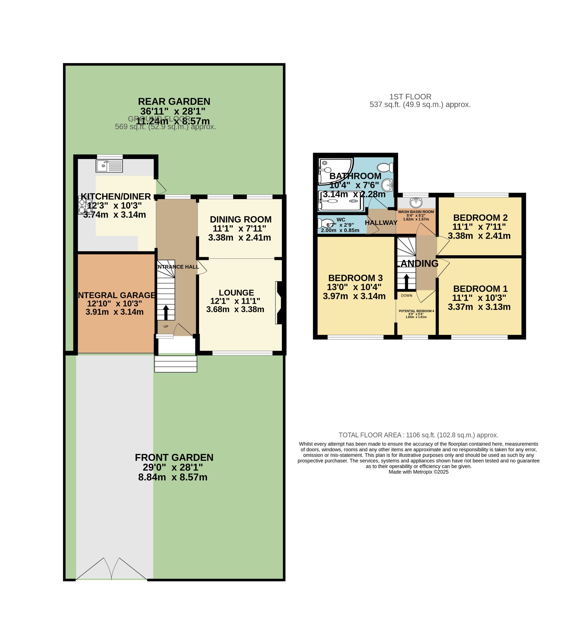 3 bedroom semi-detached house Sold in Bradford - Floorplan 1.