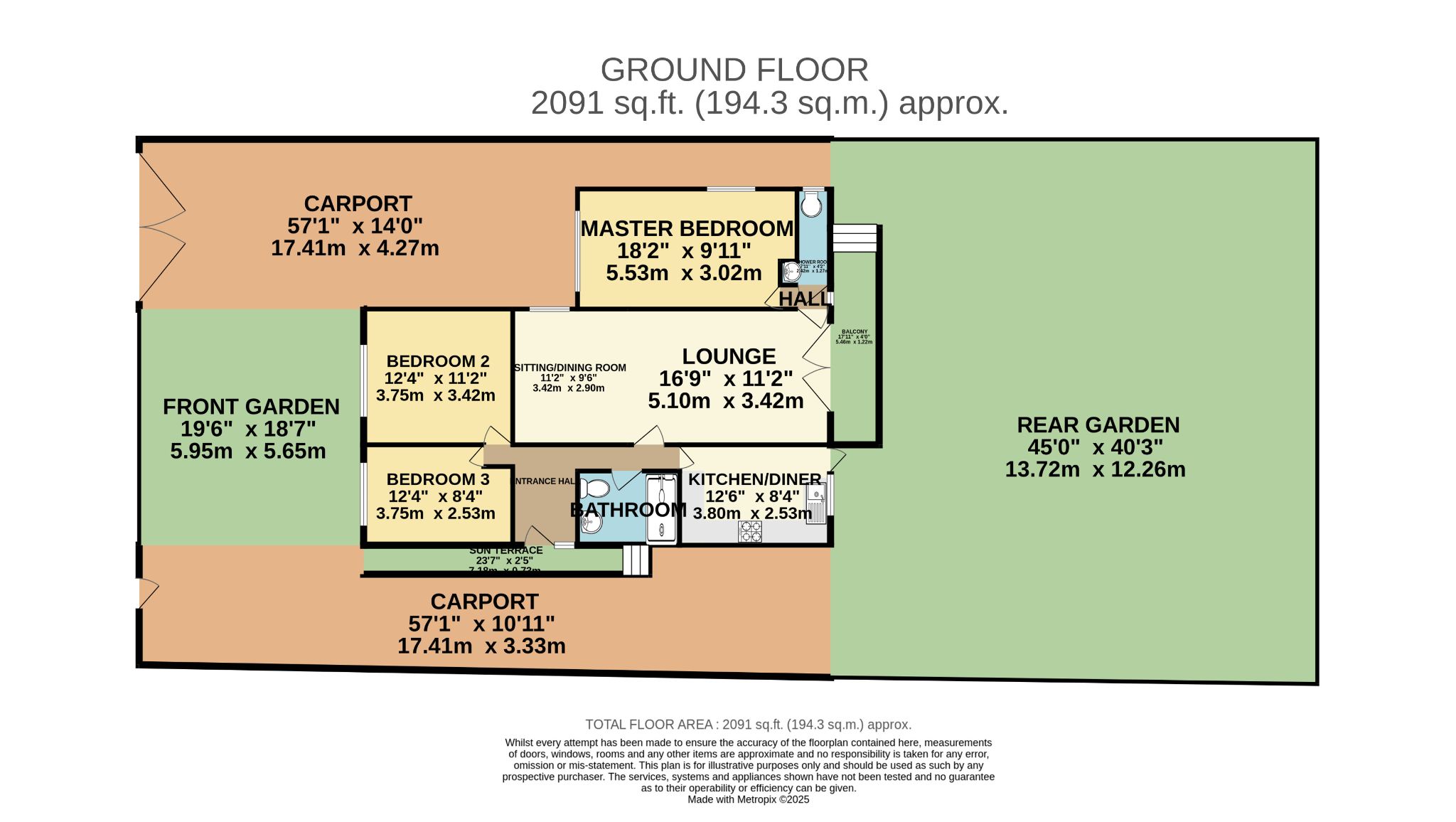 3 bedroom detached bungalow For Sale in Bradford - Floorplan 1.