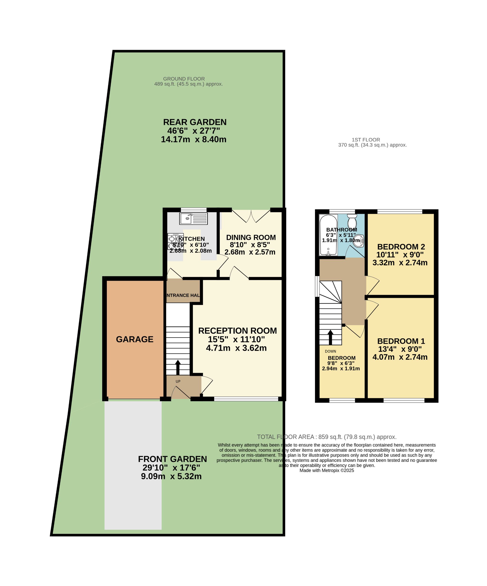 3 bedroom end terraced house Sale Agreed in Bradford - Floorplan 2.
