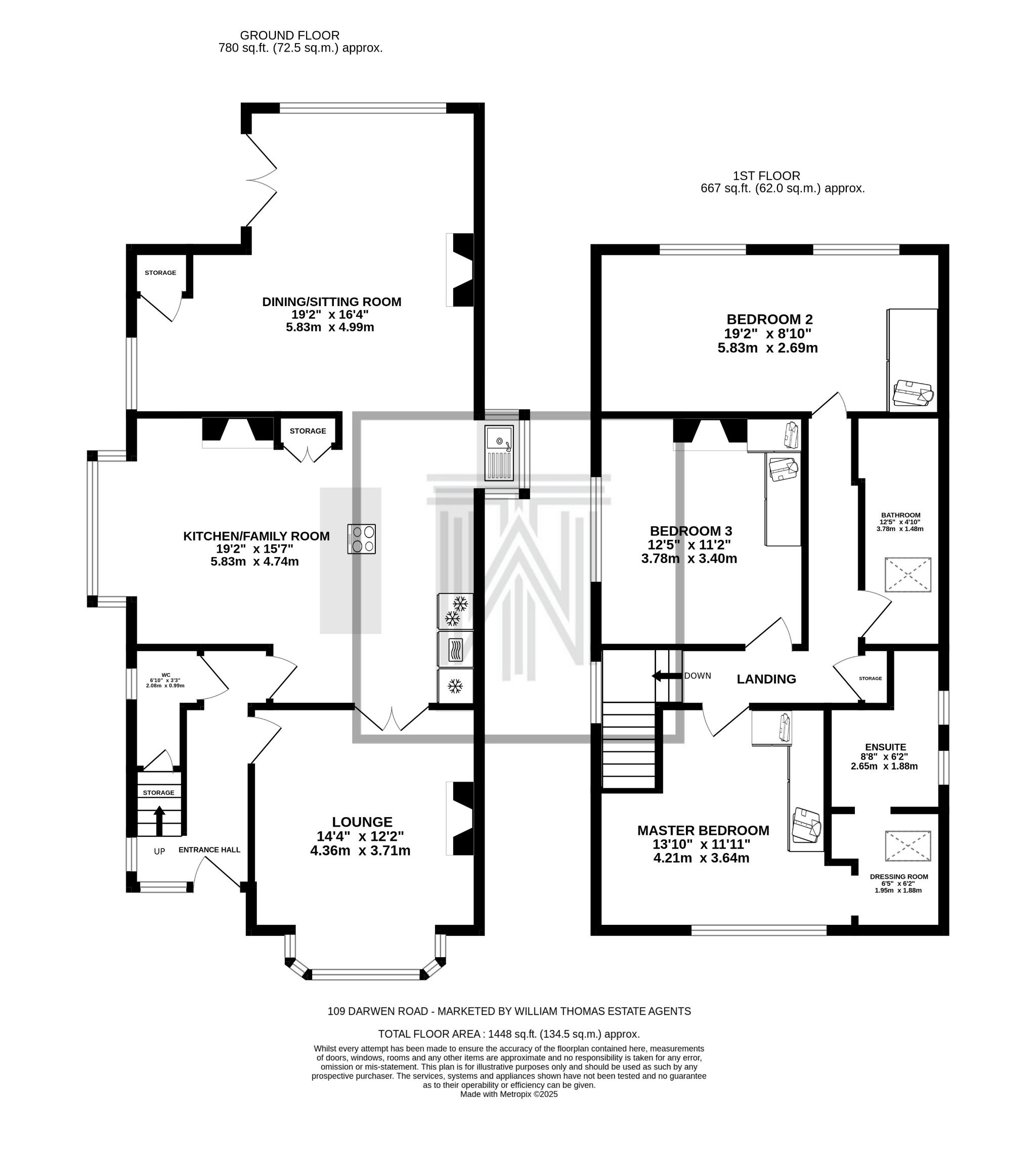 3 bedroom detached house Sale Agreed in Bolton - Floorplan 1.
