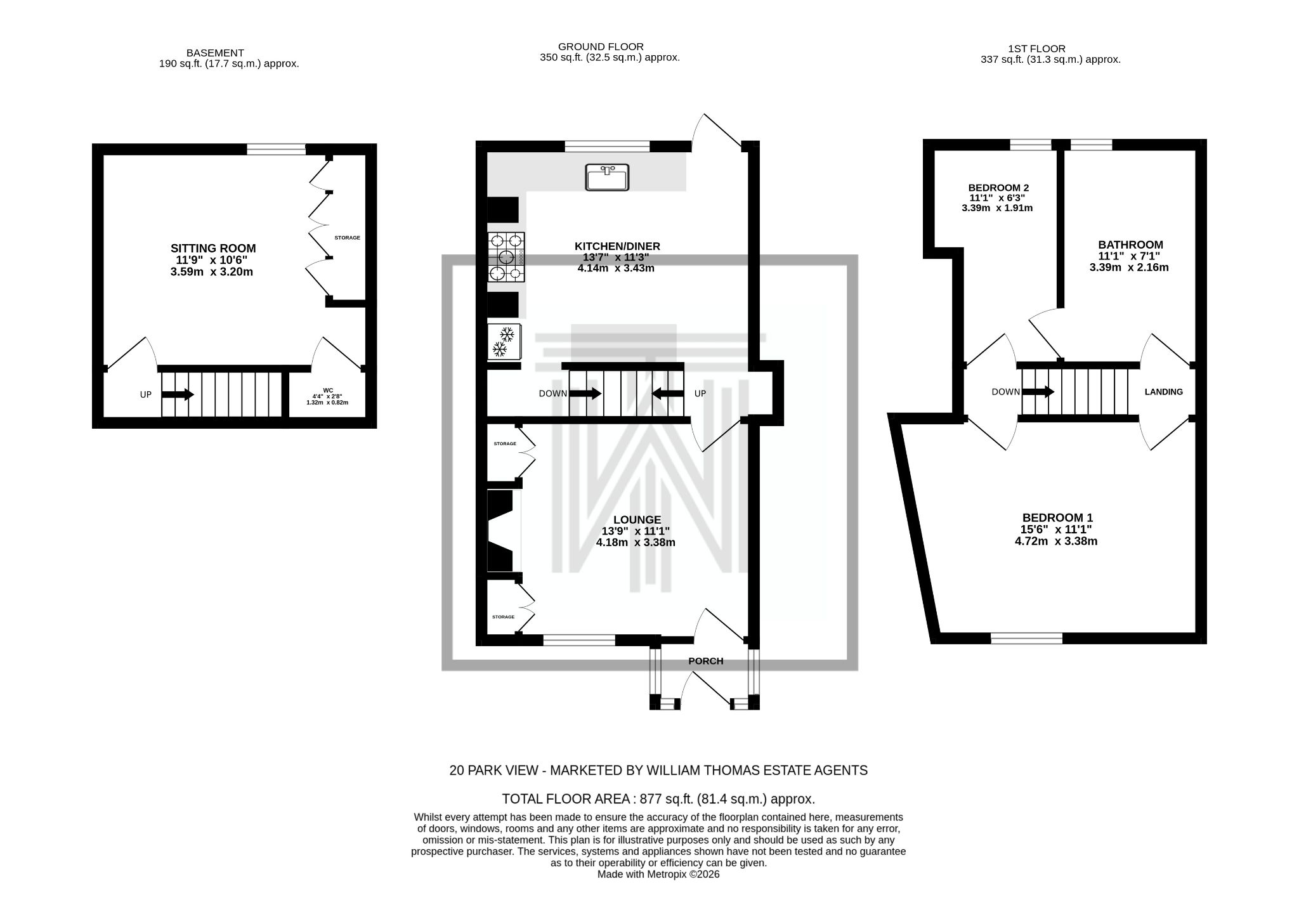 2 bedroom mid terraced house For Sale in Bolton - Floorplan 1.