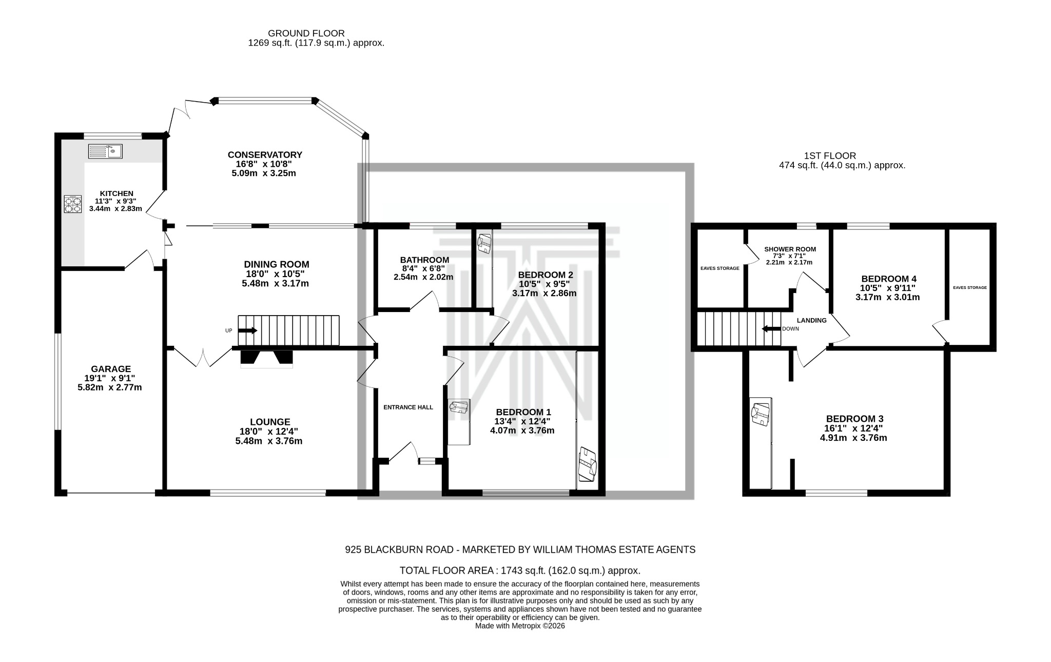 4 bedroom detached dormer house For Sale in Bolton - Floorplan 1.