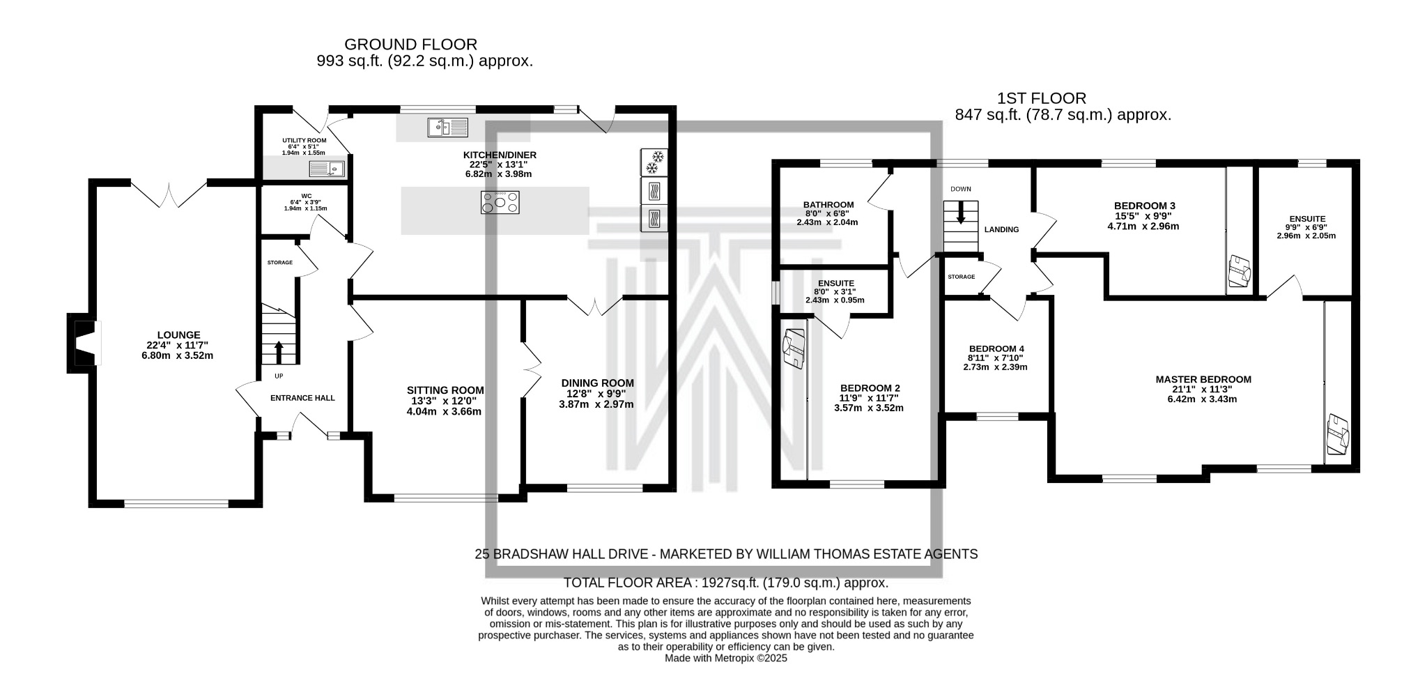 4 bedroom detached house Sale Agreed in Bolton - Floorplan 1.