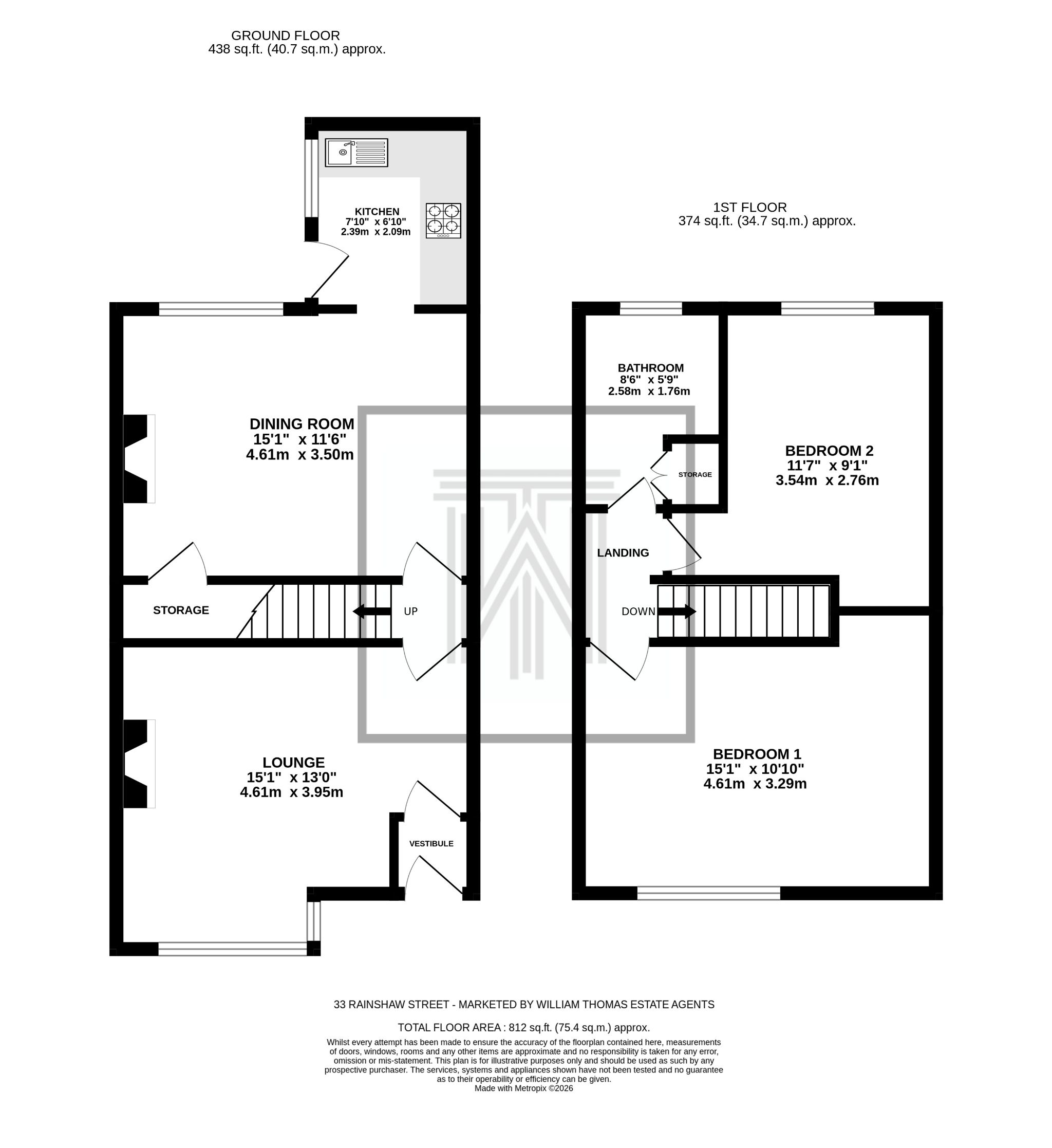 2 bedroom end terraced house For Sale in Bolton - Floorplan 1.