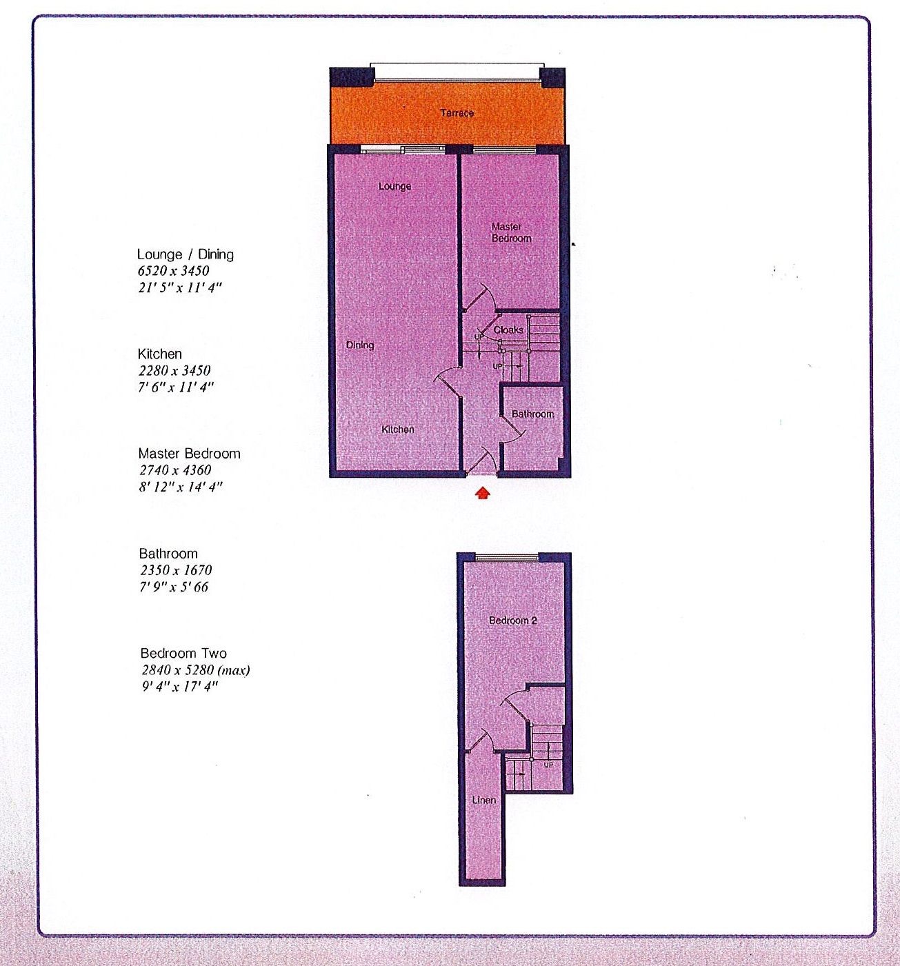 2 bedroom apartment flat/apartment Sale Agreed in Bolton - Floorplan 1.