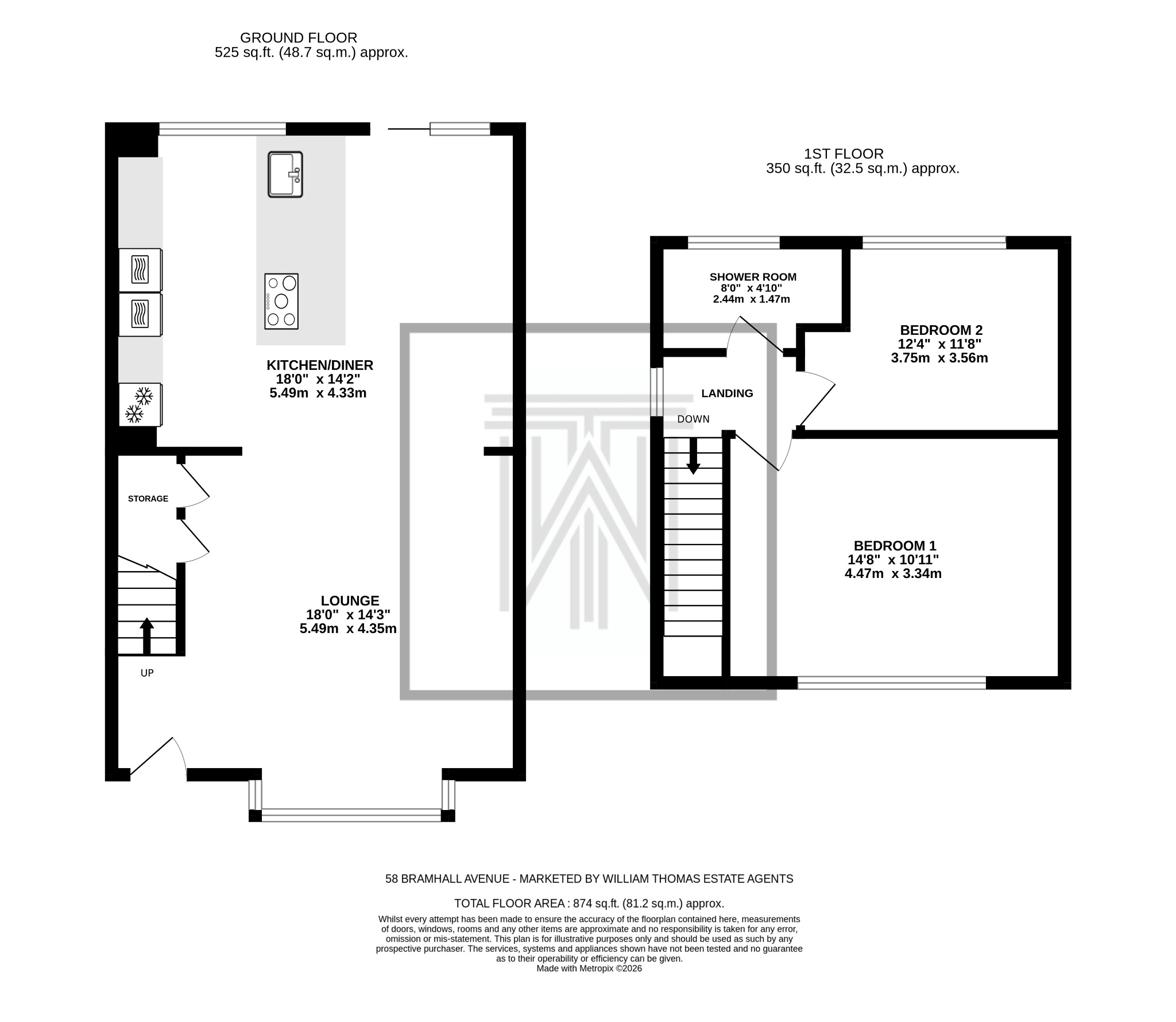 2 bedroom semi-detached dormer house For Sale in Bolton - Floorplan 1.