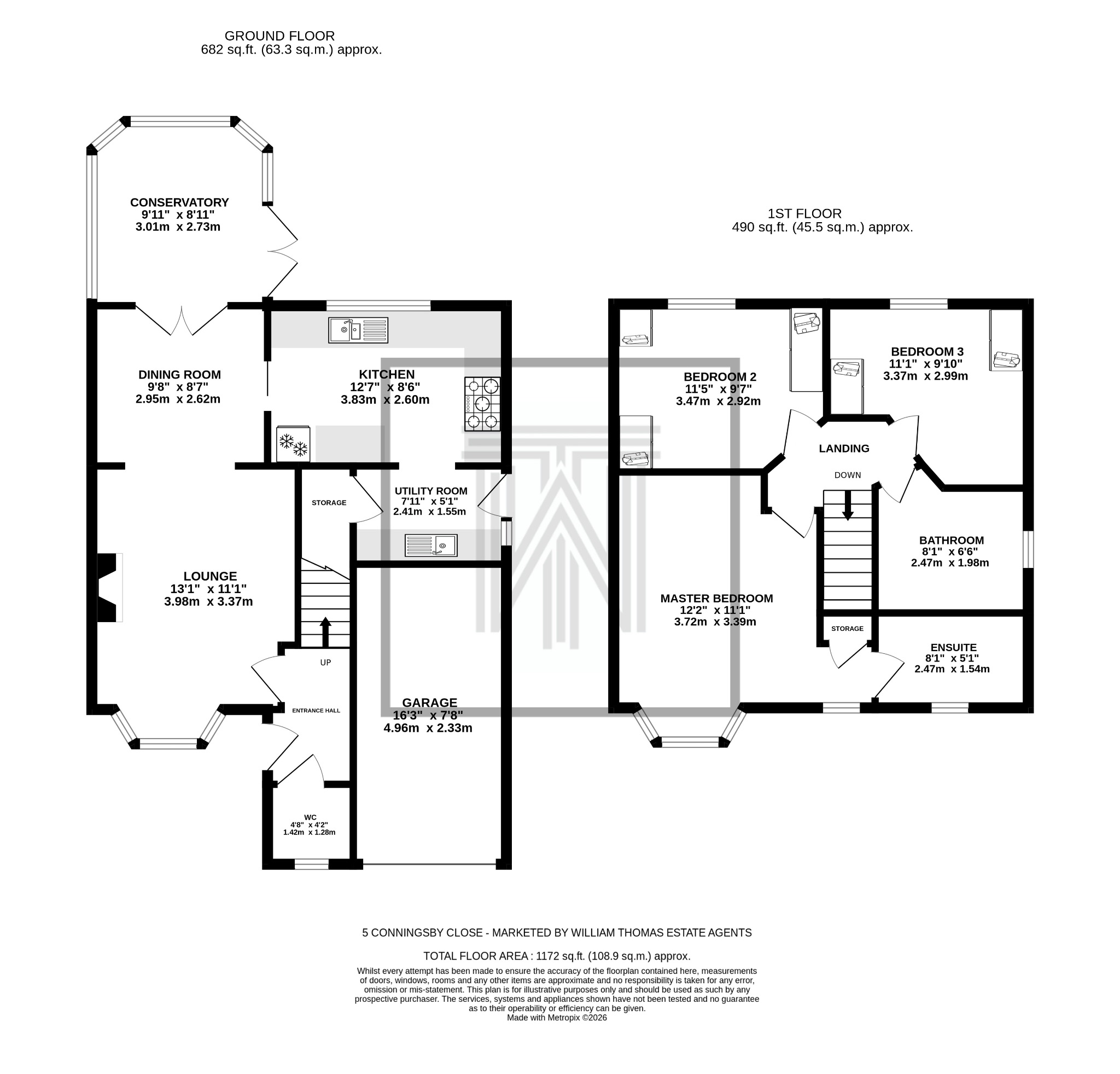 3 bedroom detached house Sale Agreed in Bolton - Floorplan 1.