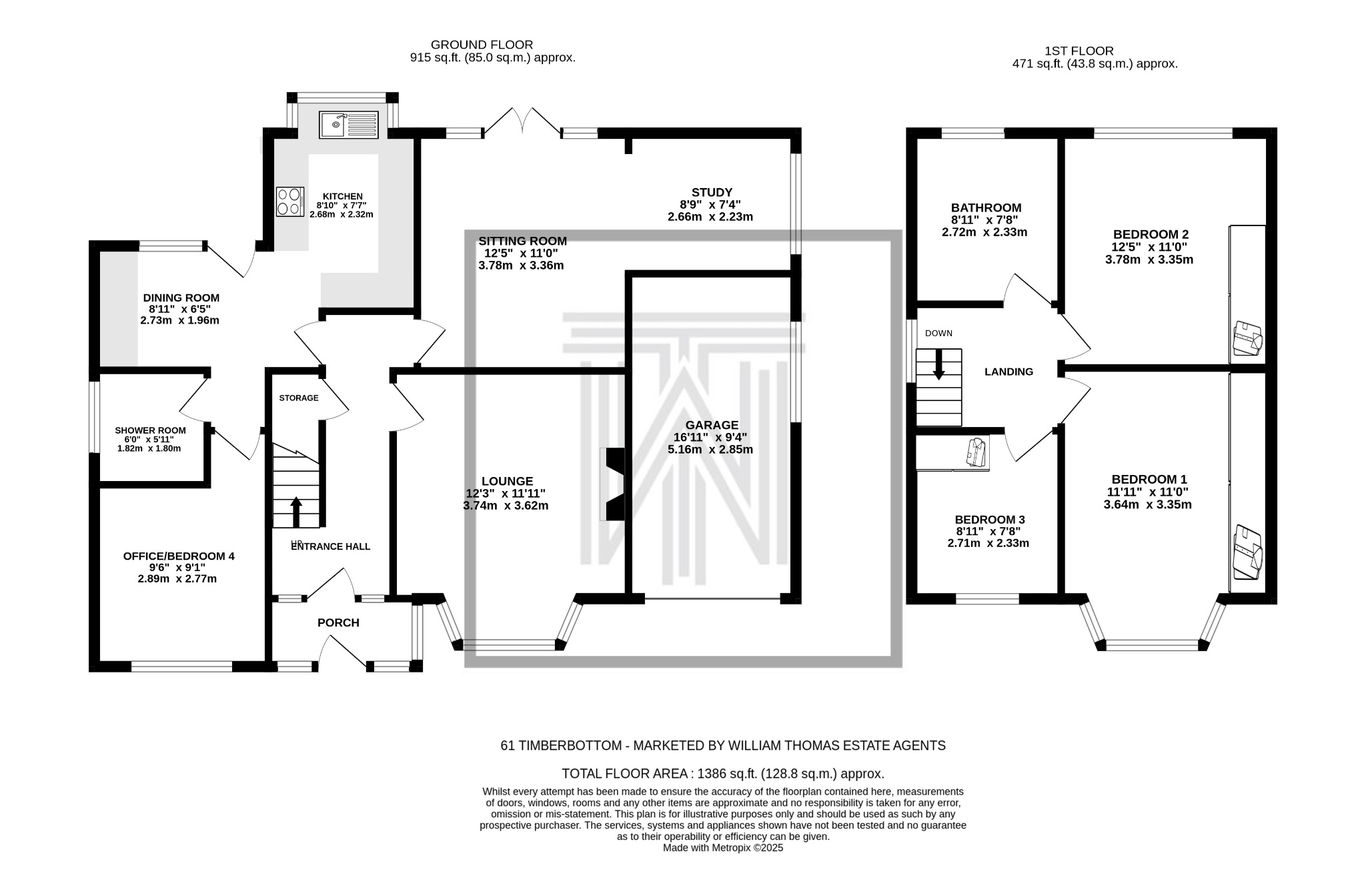 3 bedroom detached house Sale Agreed in Bolton - Floorplan 1.