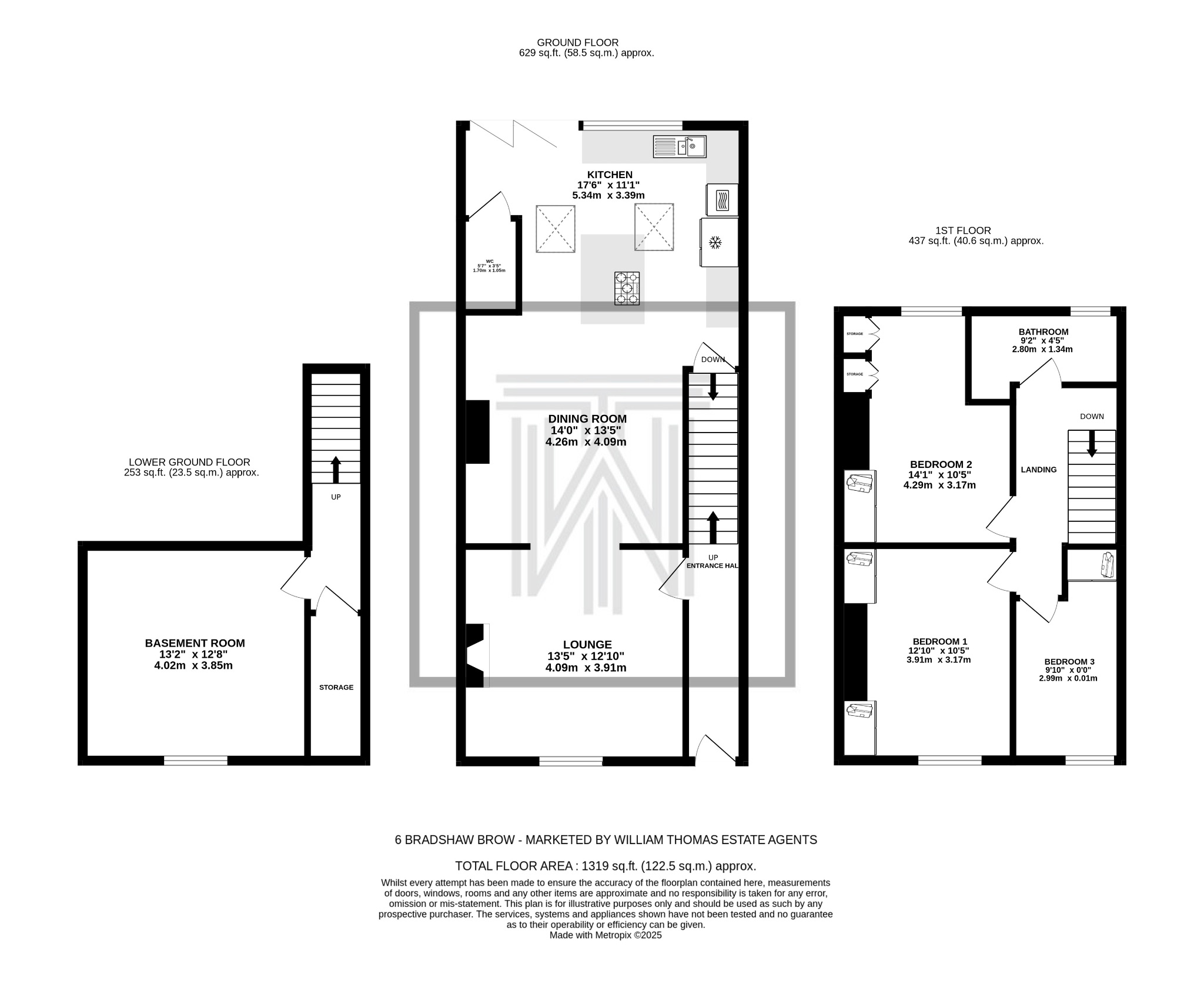 3 bedroom mid terraced house SSTC in Bolton - Floorplan 1.