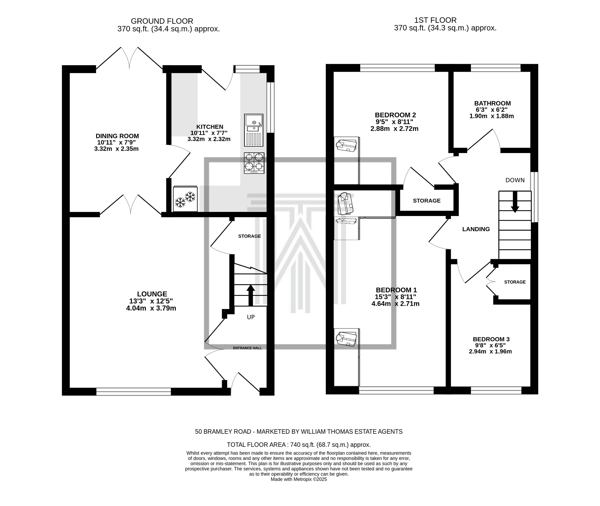 3 bedroom semi-detached house Sale Agreed in Bolton - Floorplan 1.