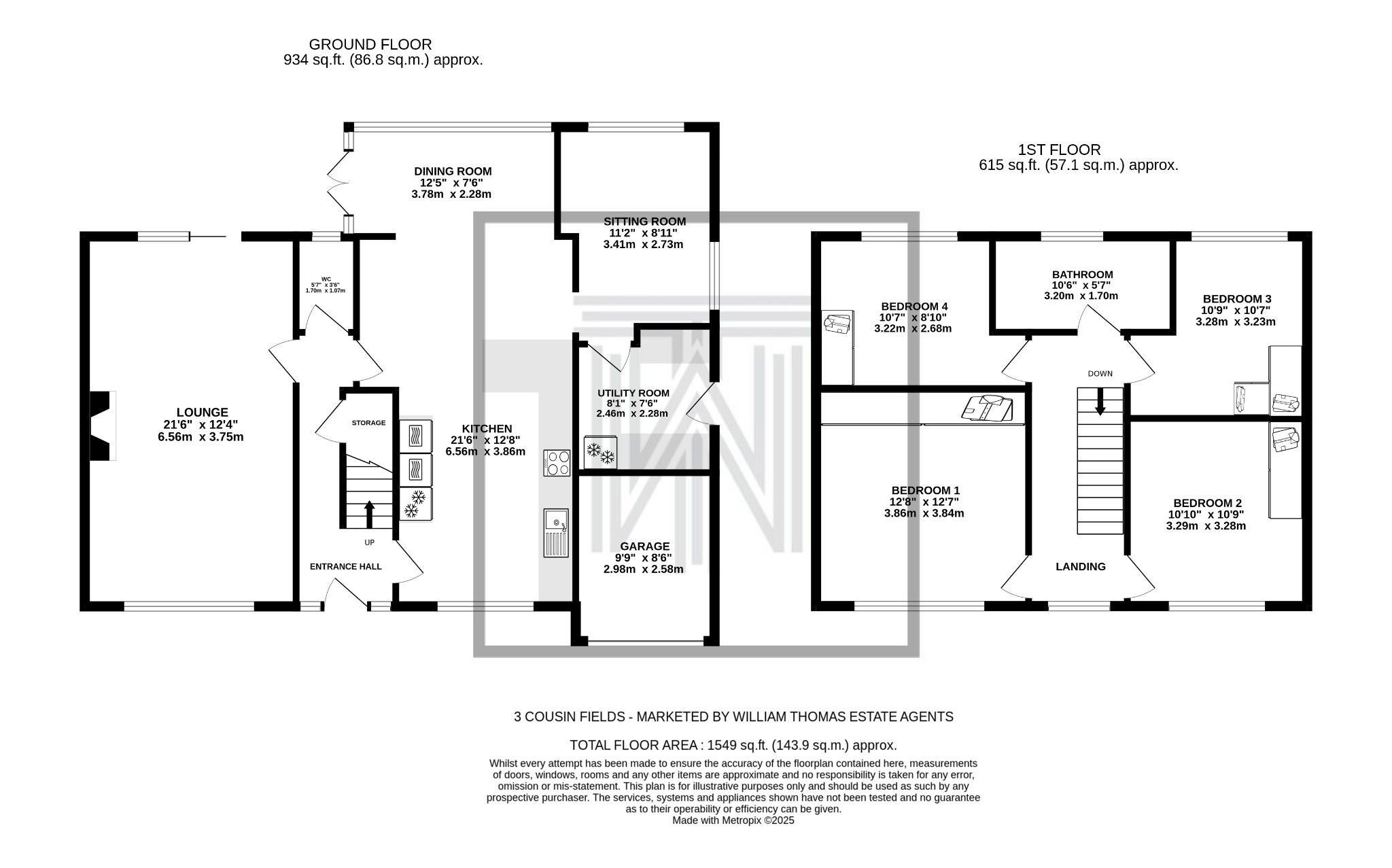 4 bedroom detached house Sale Agreed in Bolton - Floorplan 1.