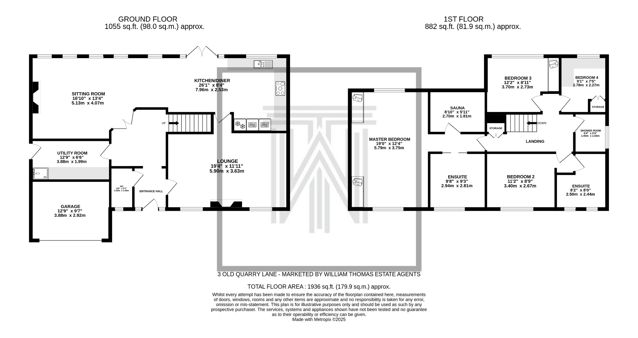4 bedroom detached house Sale Agreed in Bolton - Floorplan 1.