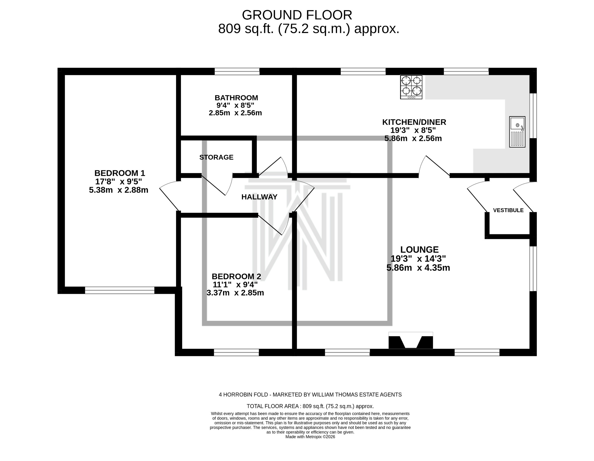 2 bedroom apartment flat/apartment For Sale in Bolton - Floorplan 1.