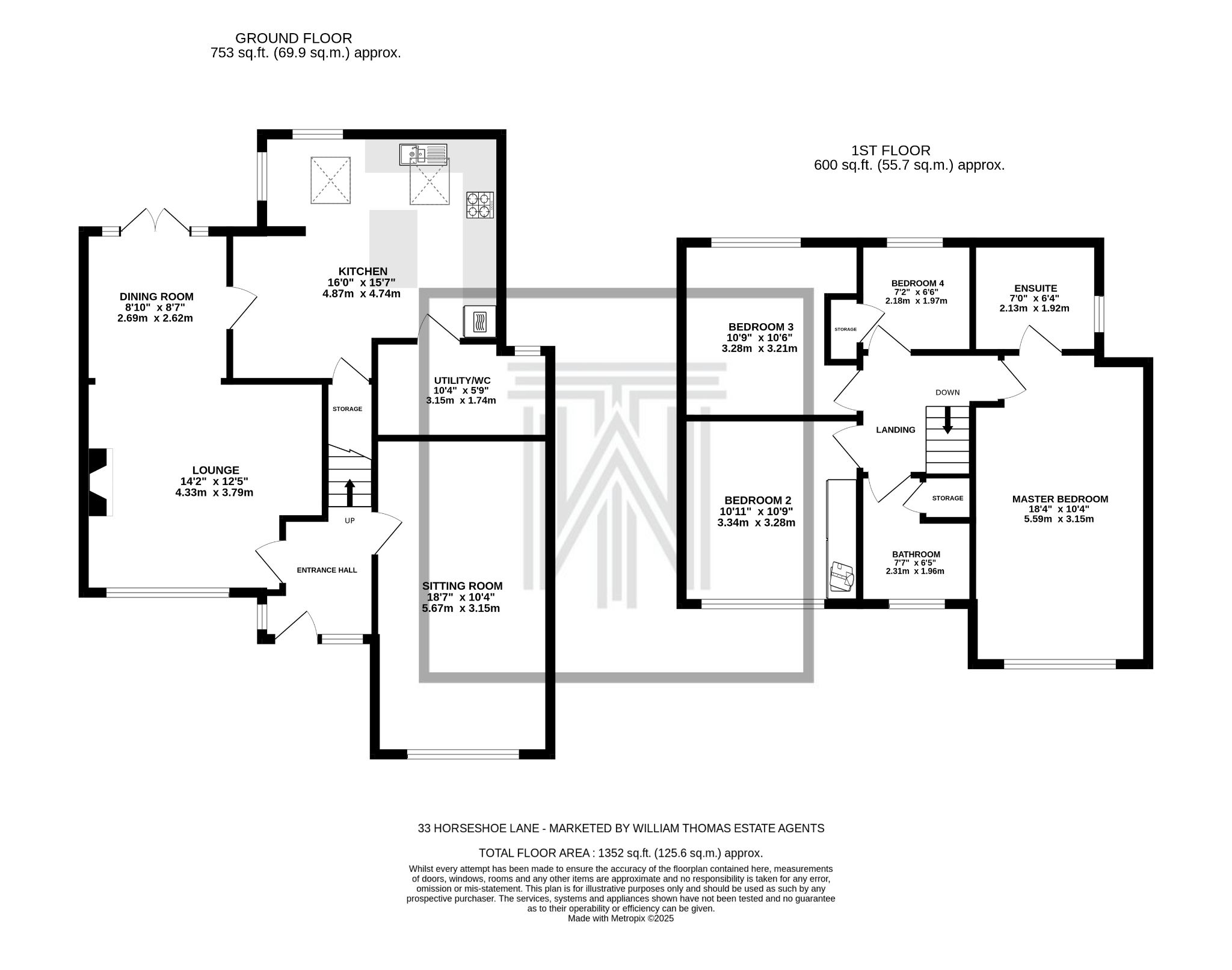4 bedroom detached house Sale Agreed in Bolton - Floorplan 1.