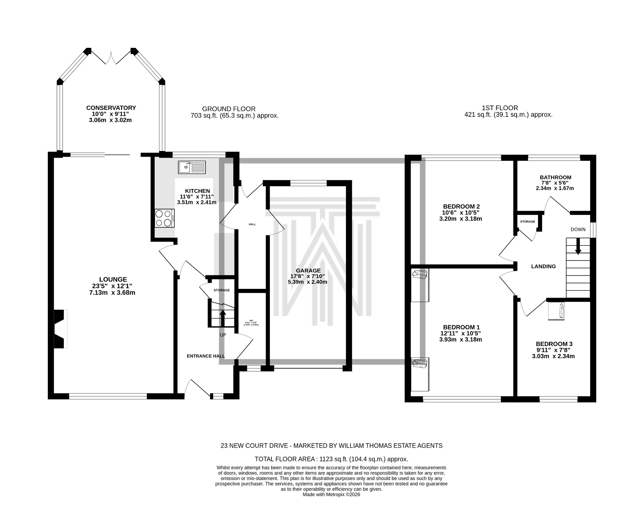 3 bedroom detached house Sale Agreed in Bolton - Floorplan 1.