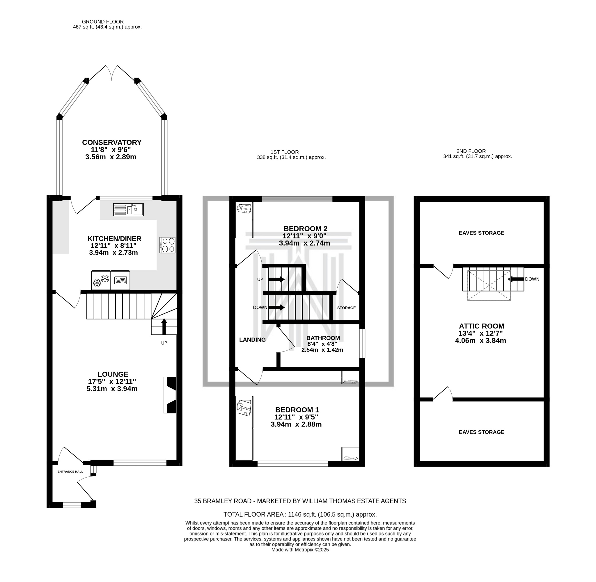 2 bedroom semi-detached house Sale Agreed in Bolton - Floorplan 1.