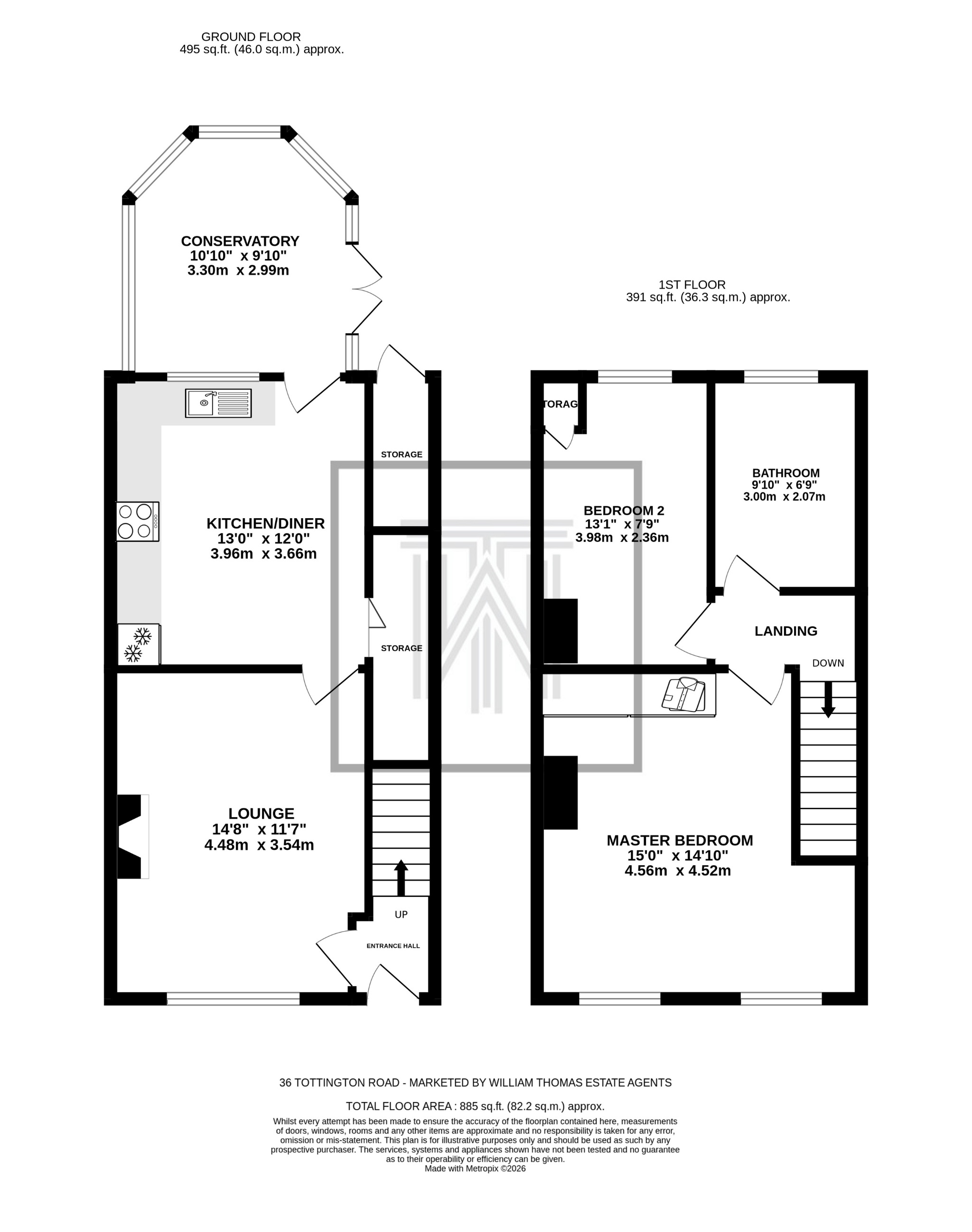 2 bedroom mid terraced house Sold in Bolton - Floorplan 1.