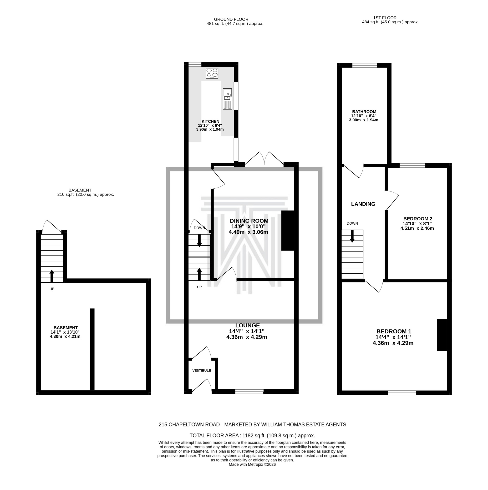 2 bedroom cottage house Sale Agreed in Bolton - Floorplan 1.