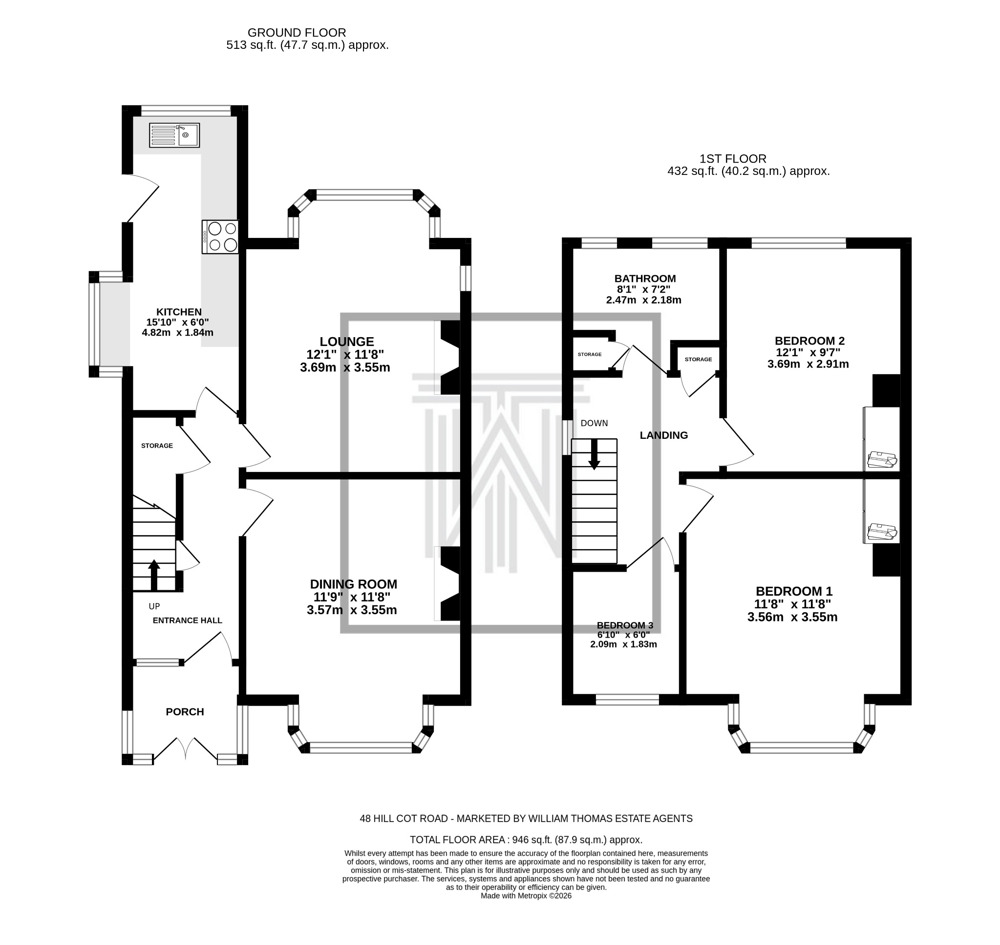 3 bedroom semi-detached house Sale Agreed in Bolton - Floorplan 1.