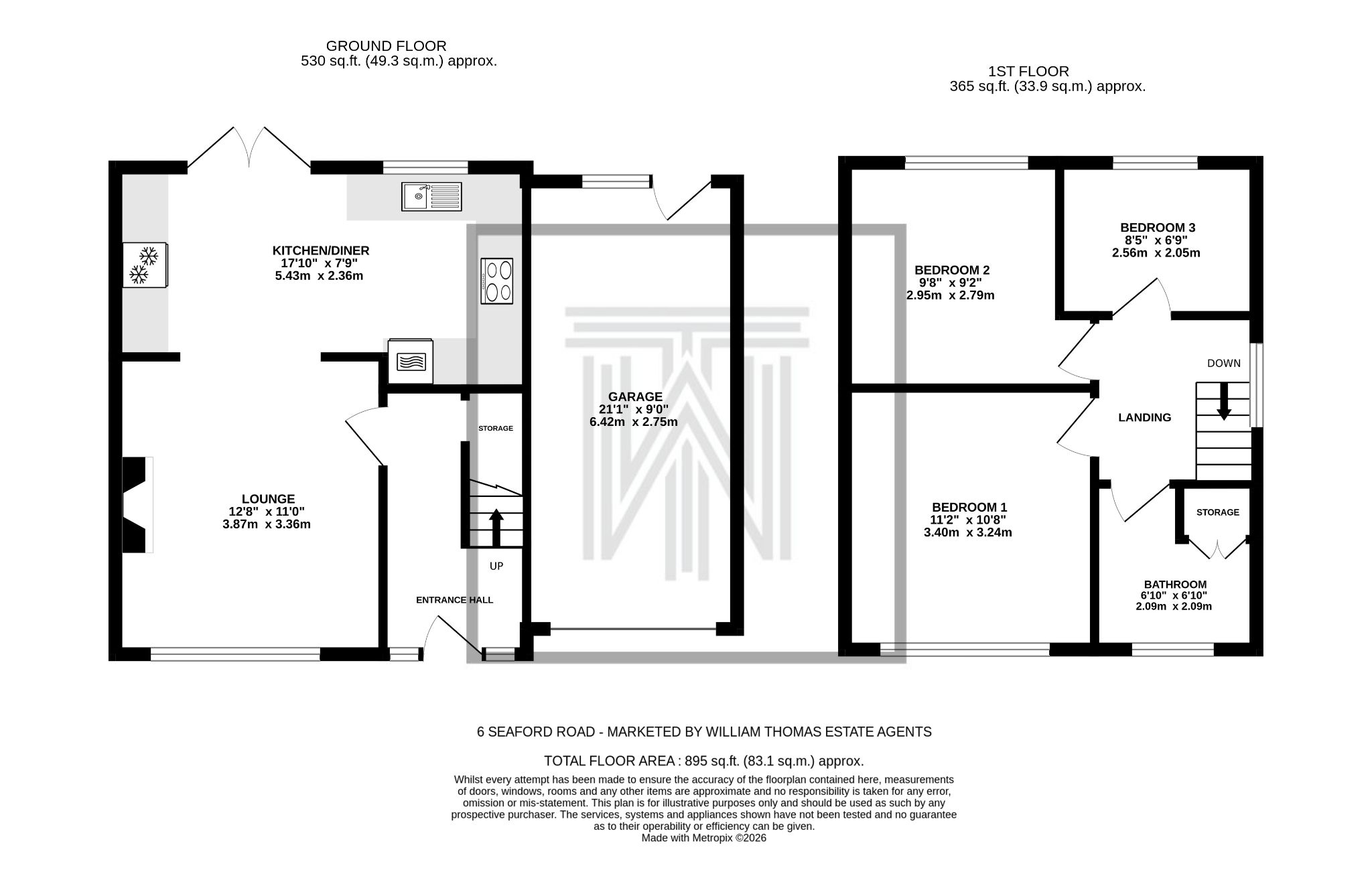 3 bedroom semi-detached house Sale Agreed in Bolton - Floorplan 1.